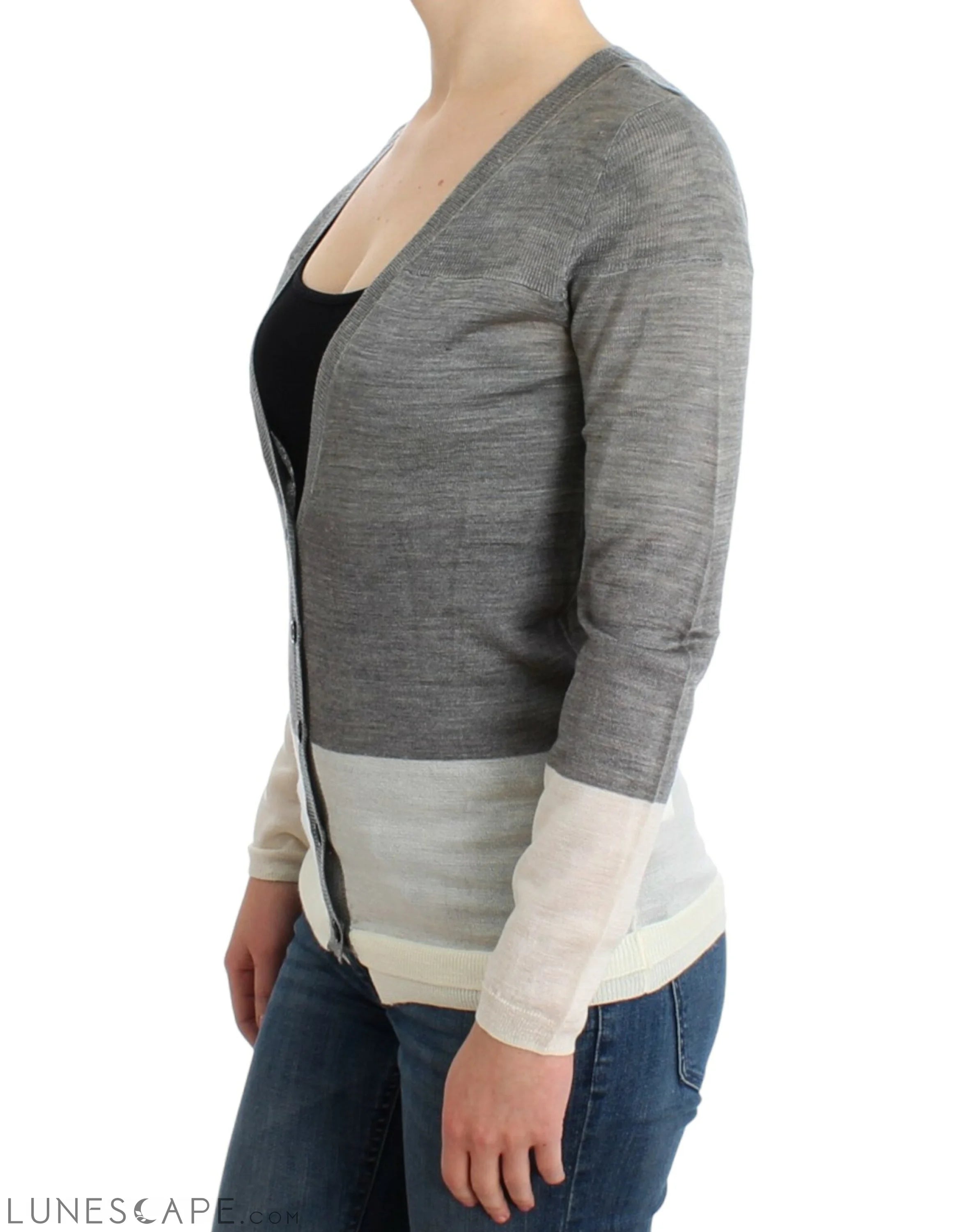 Costume National Chic Gray Lightweight Cardigan LUNESCAPE