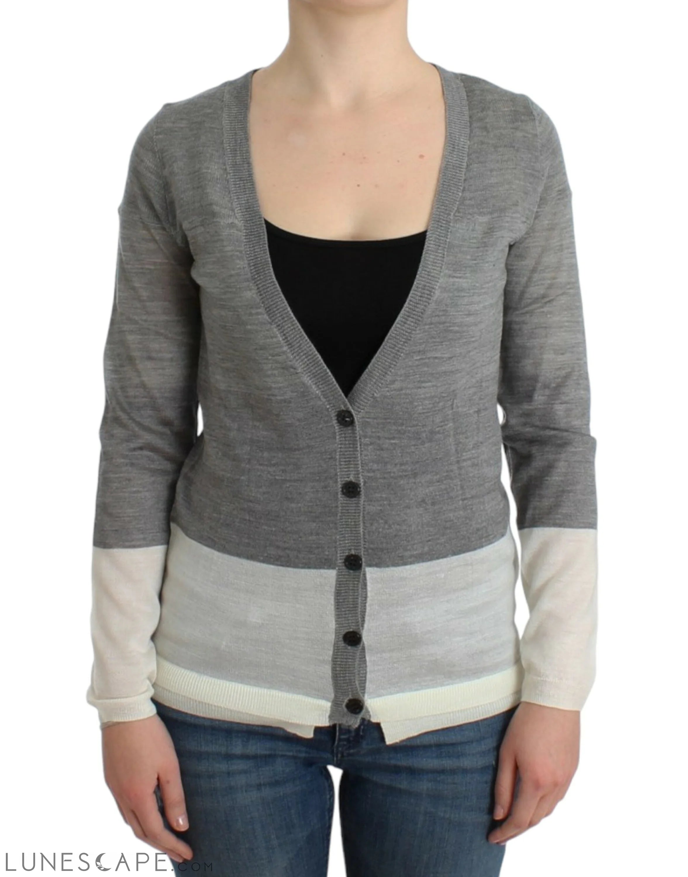 Costume National Chic Gray Lightweight Cardigan LUNESCAPE