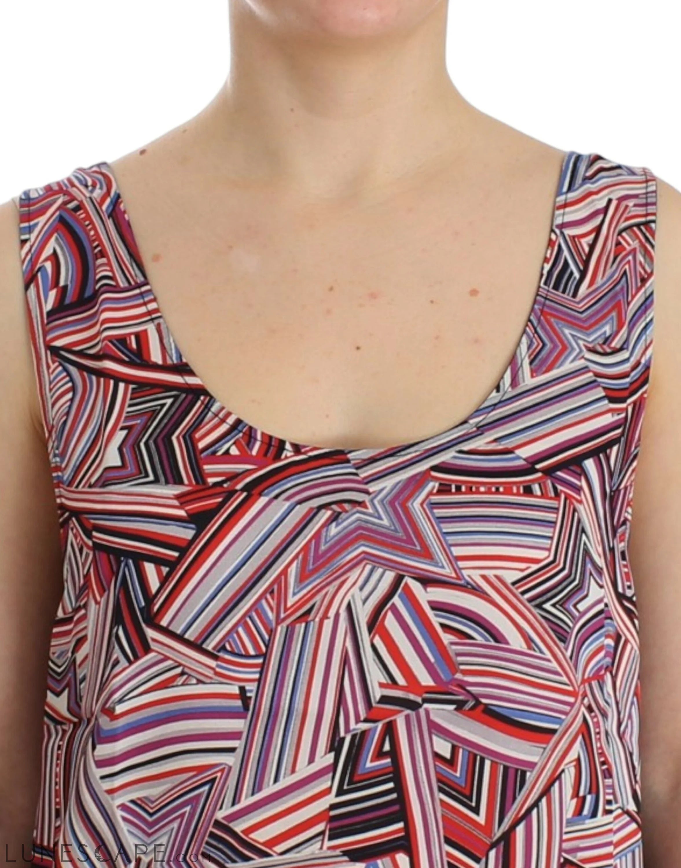 Costume National Chic Multicolor Sleeveless Top LUNESCAPE