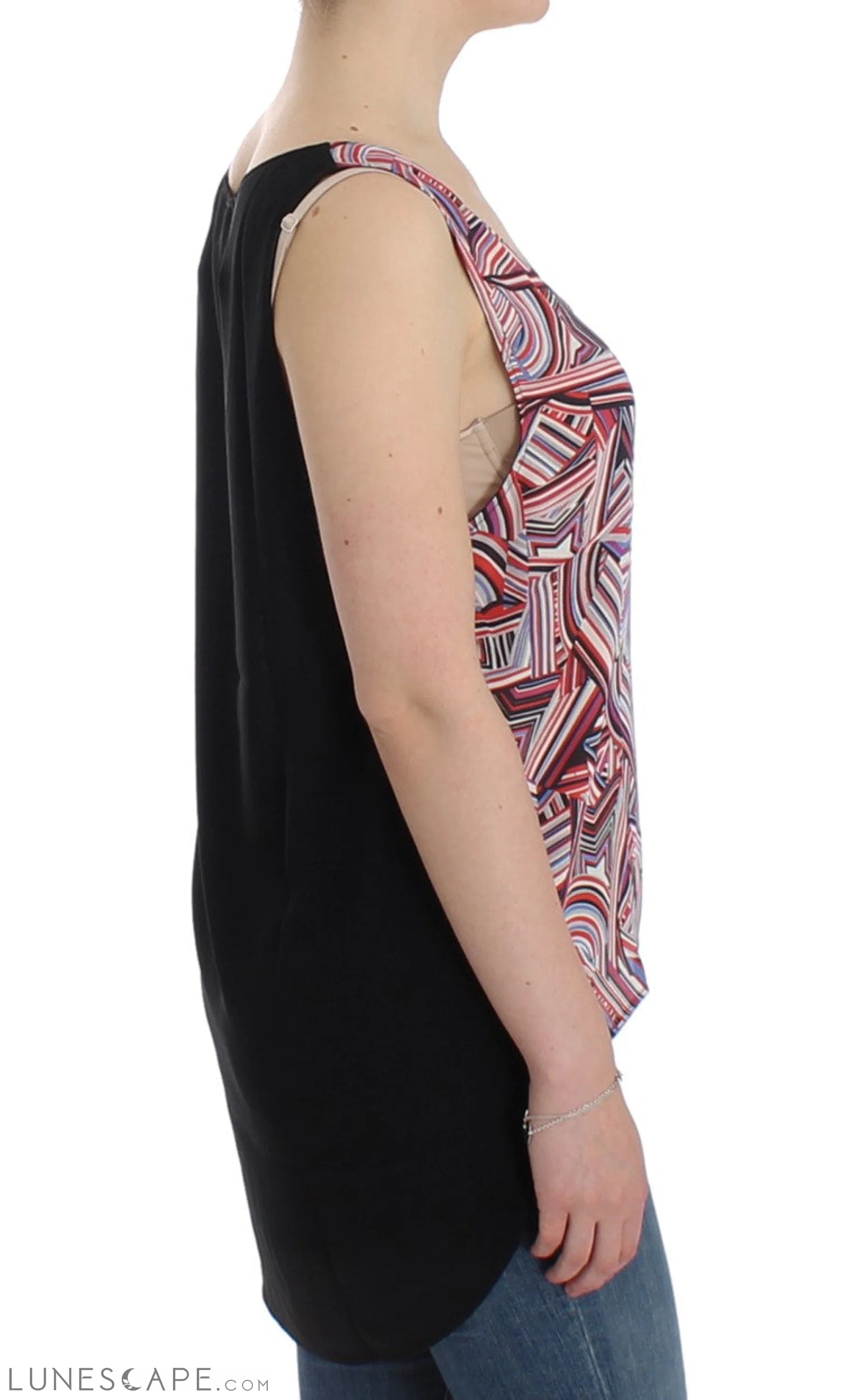 Costume National Chic Multicolor Sleeveless Top LUNESCAPE