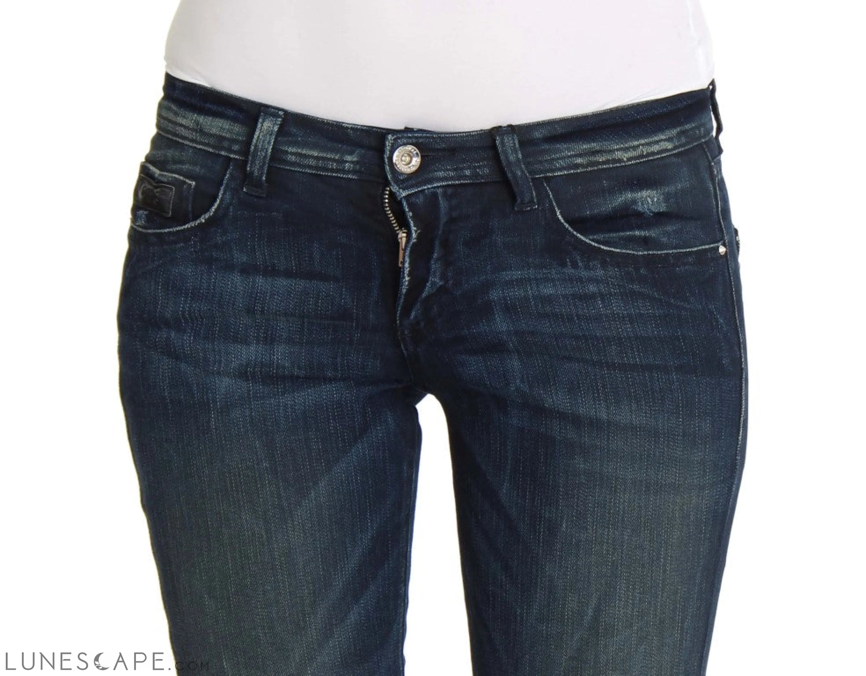 Costume National Chic Slim Fit Skinny Blue Jeans LUNESCAPE