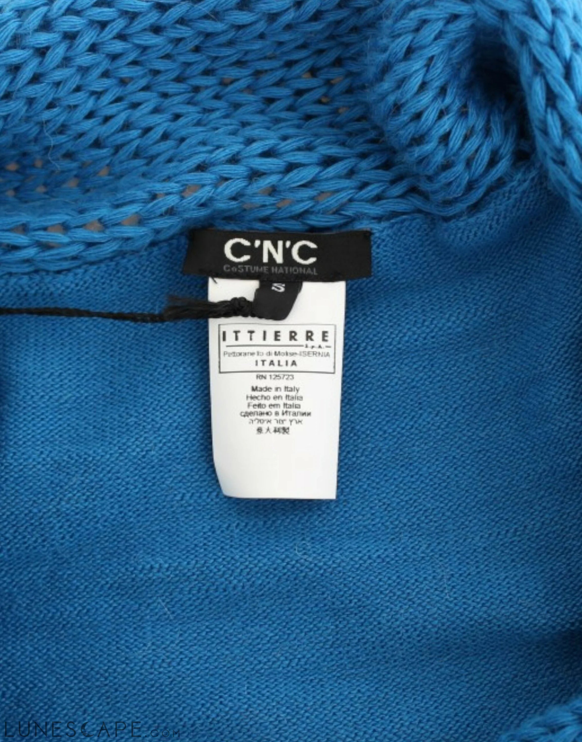 Costume National Cozy Scoop Neck Blue Knit Sweater LUNESCAPE