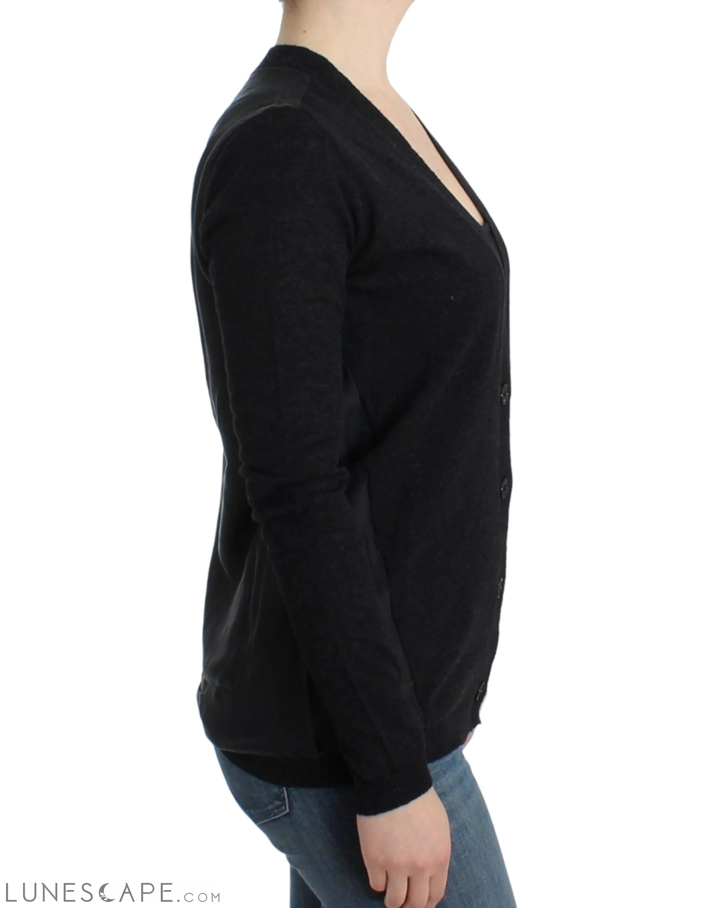 Costume National Elegant Deep V-neck Lightweight Cardigan LUNESCAPE