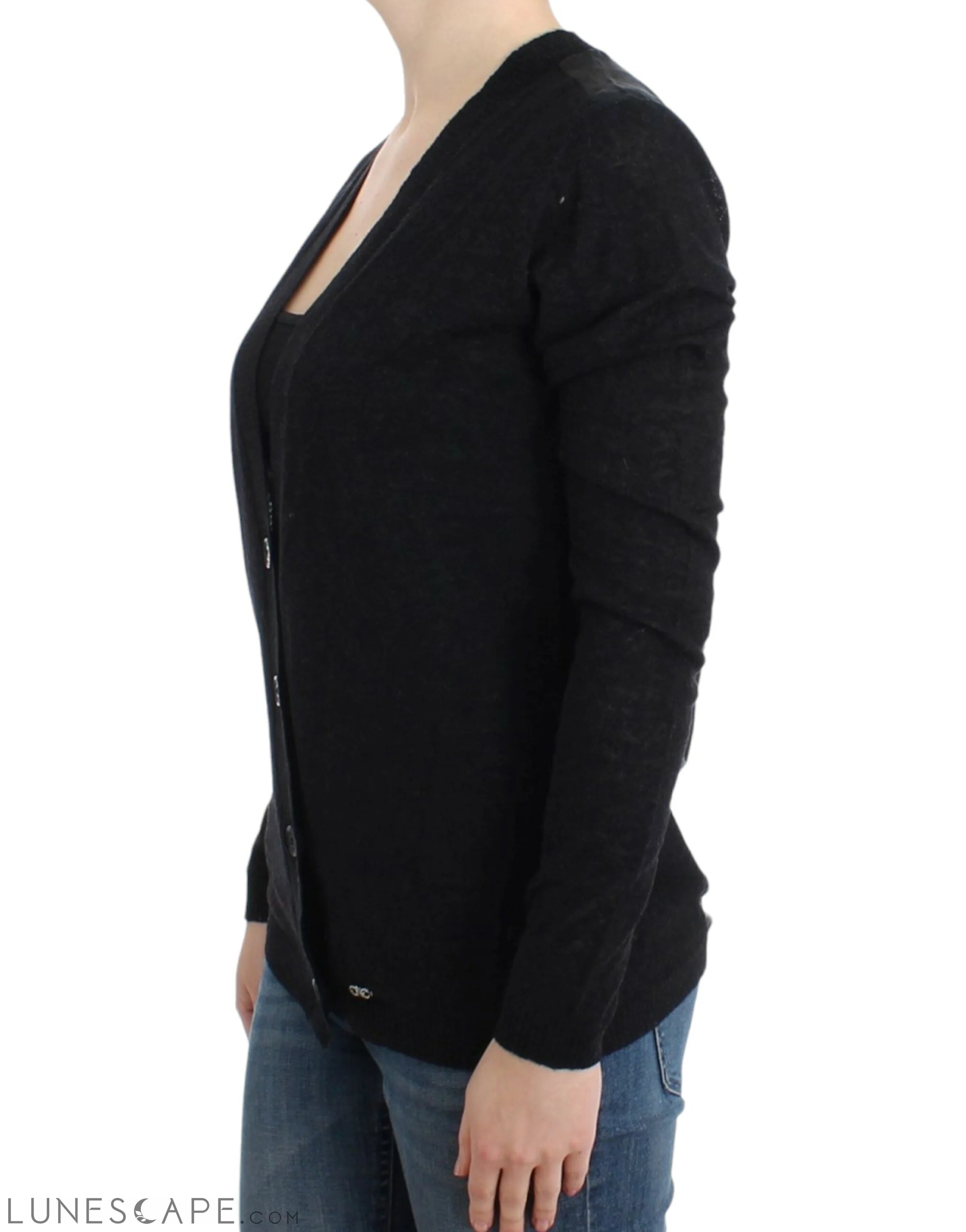 Costume National Elegant Deep V-neck Lightweight Cardigan LUNESCAPE