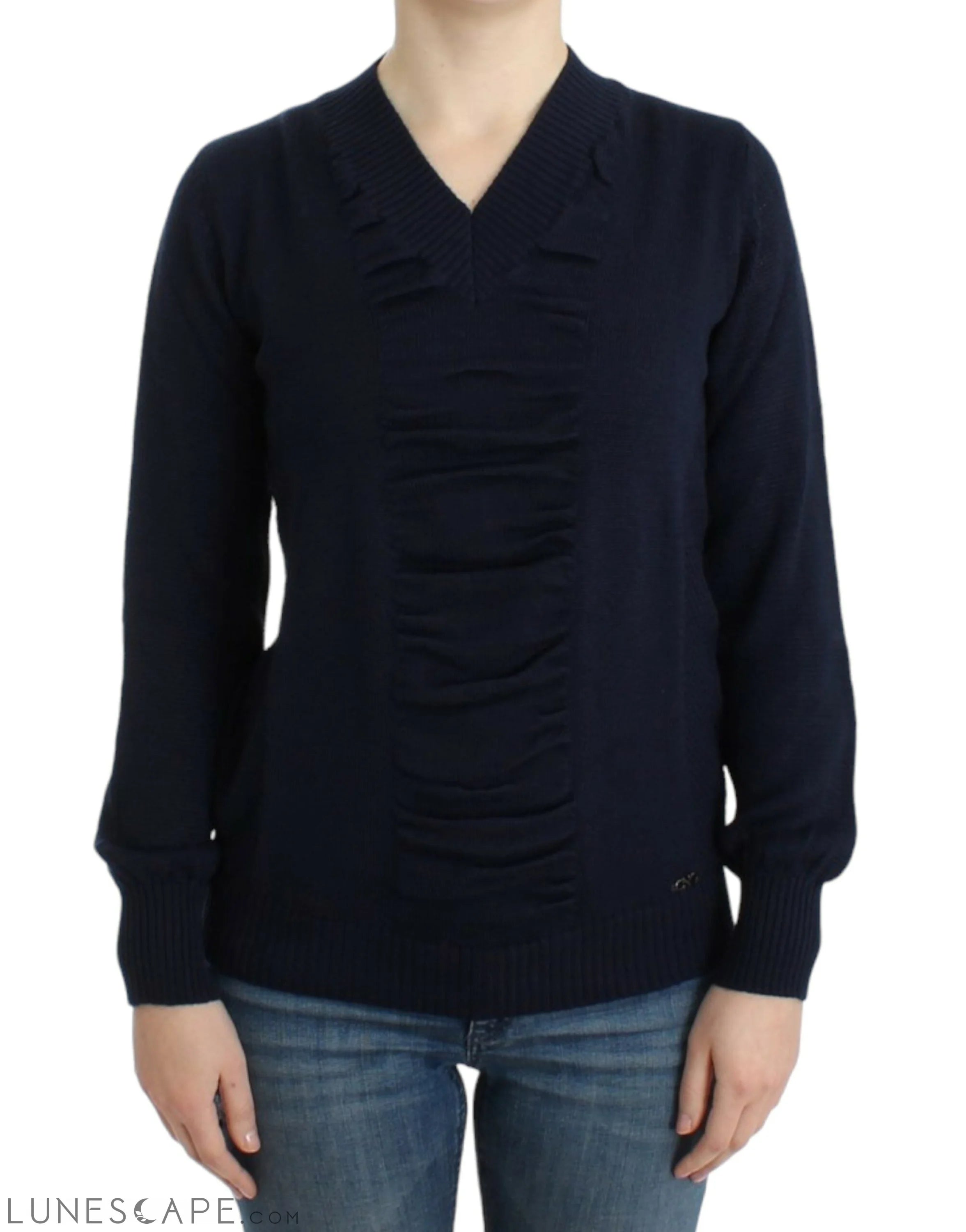 Costume National Elegant V-Neck Lightweight Sweater LUNESCAPE