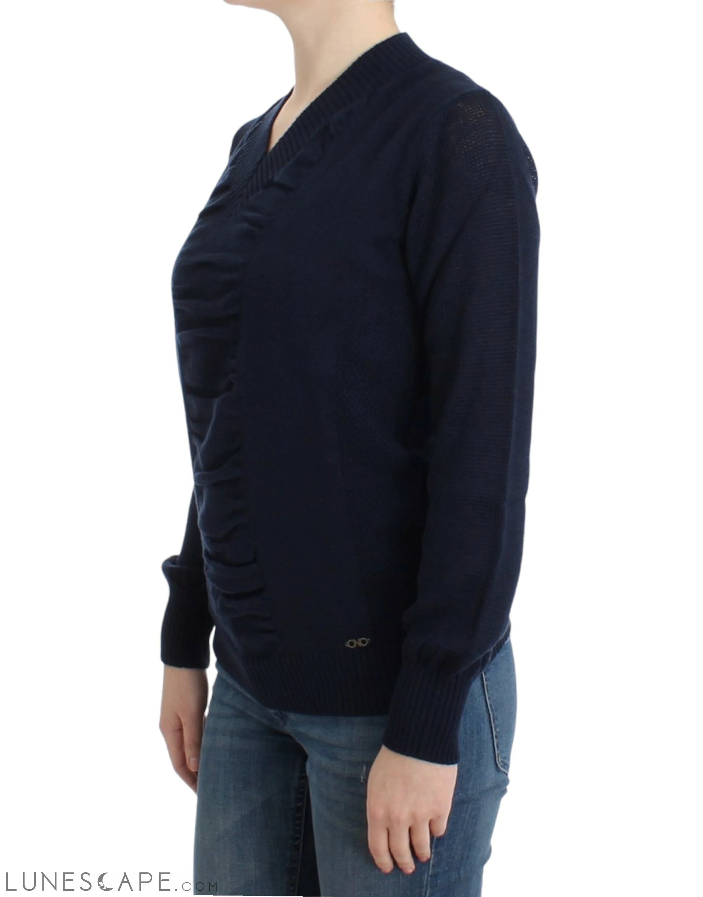 Costume National Elegant V-Neck Lightweight Sweater LUNESCAPE