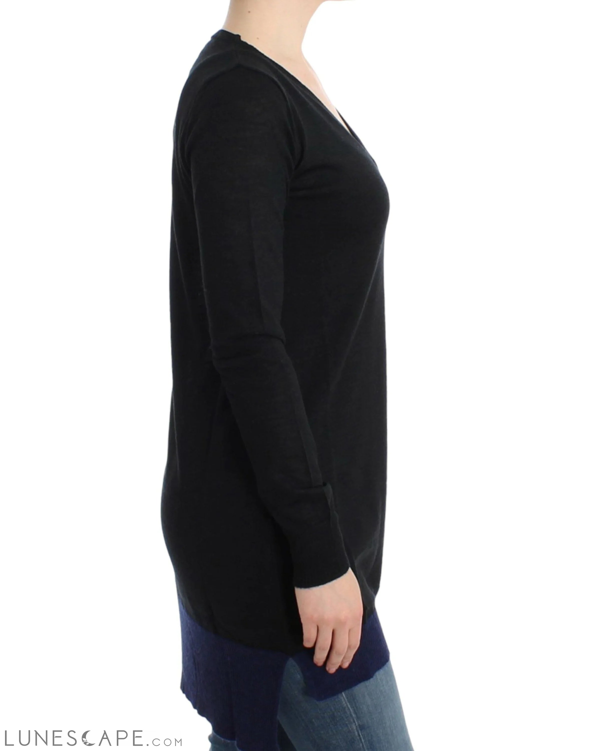 Costume National Elegant V-Neck Lightweight Sweater LUNESCAPE