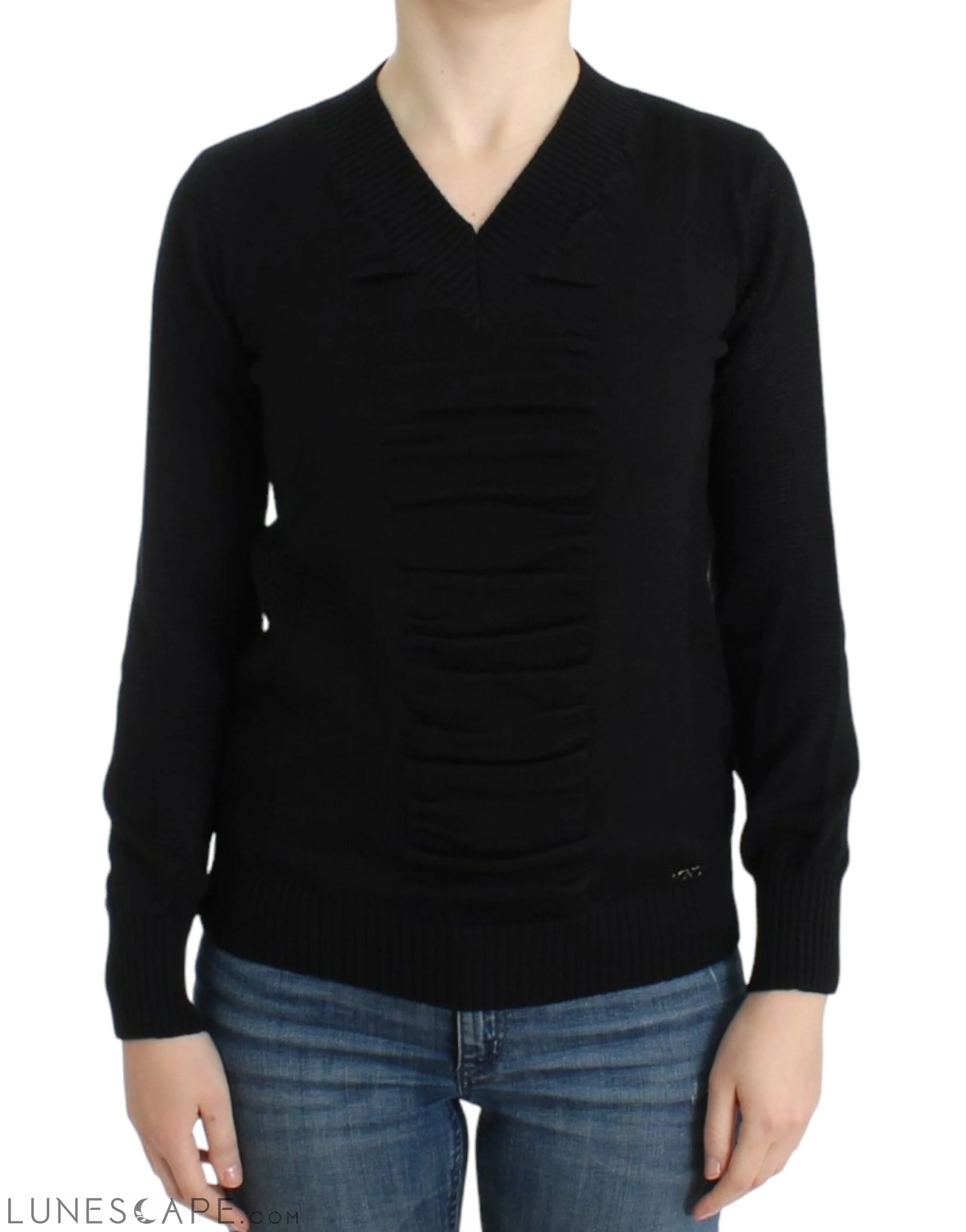 Costume National Elegant V-Neck Lightweight Sweater LUNESCAPE