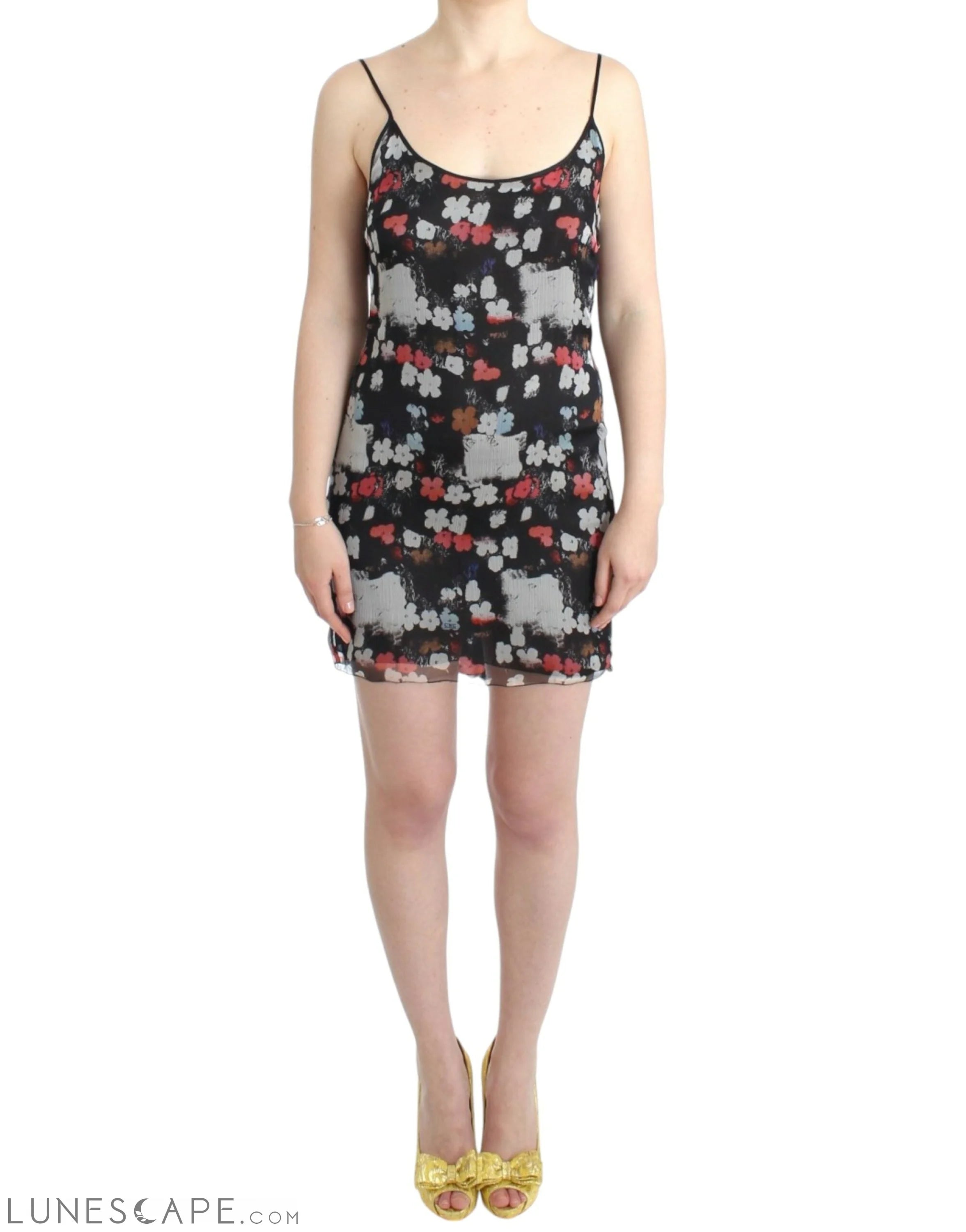 Costume National Multicolor Silk Floral Mini Dress LUNESCAPE