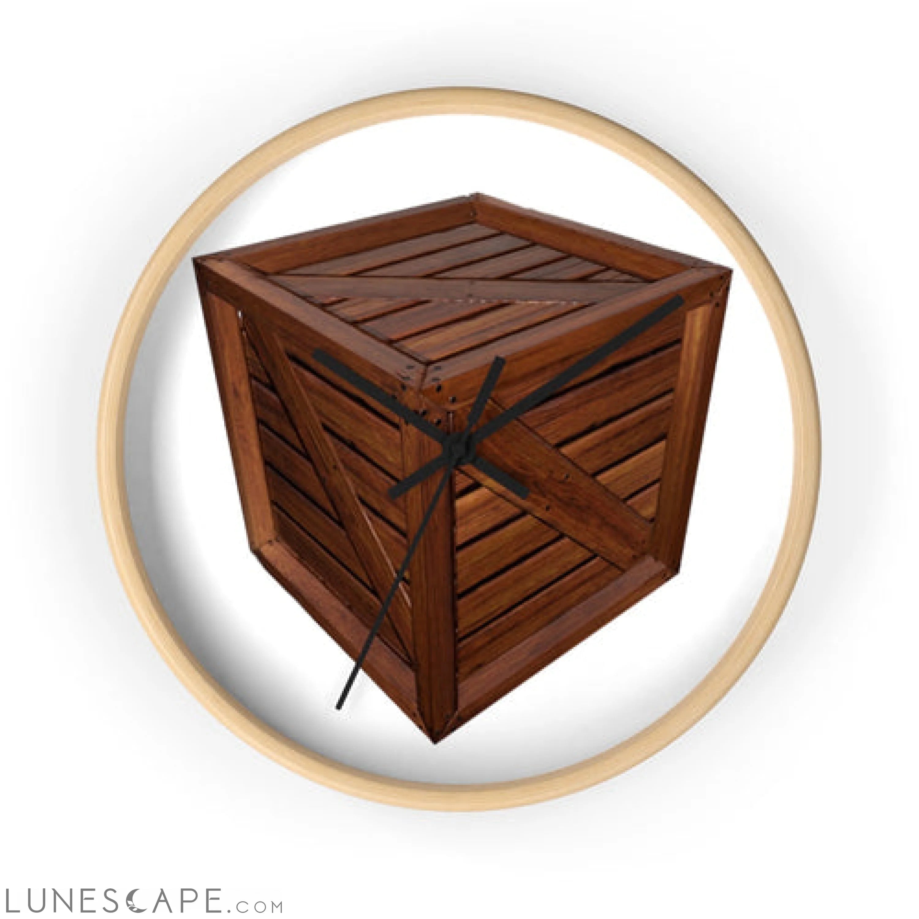 Crate Wall clock LUNESCAPE