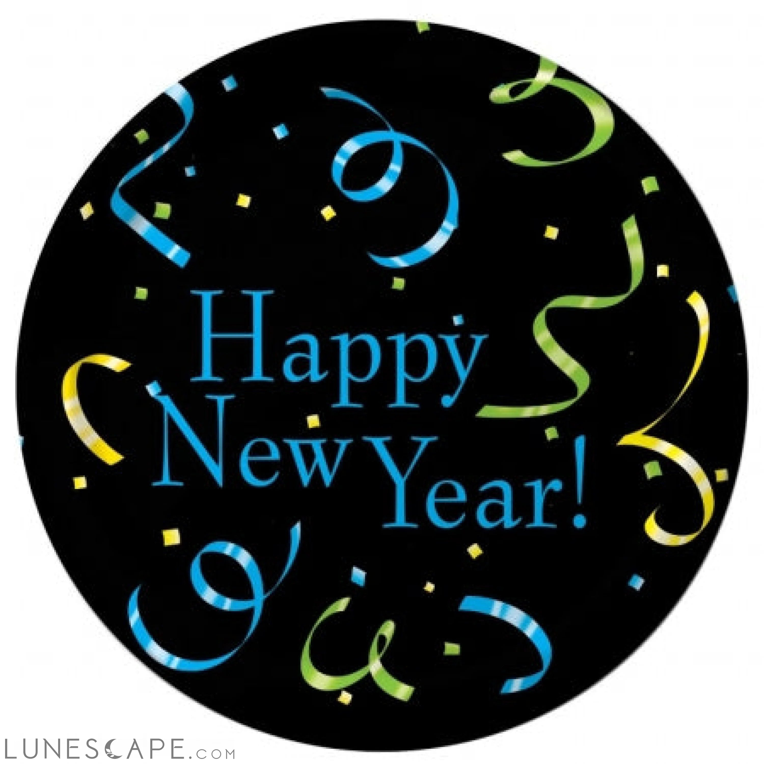 Creative Converting New Years Streamers Dinner Plates LUNESCAPE