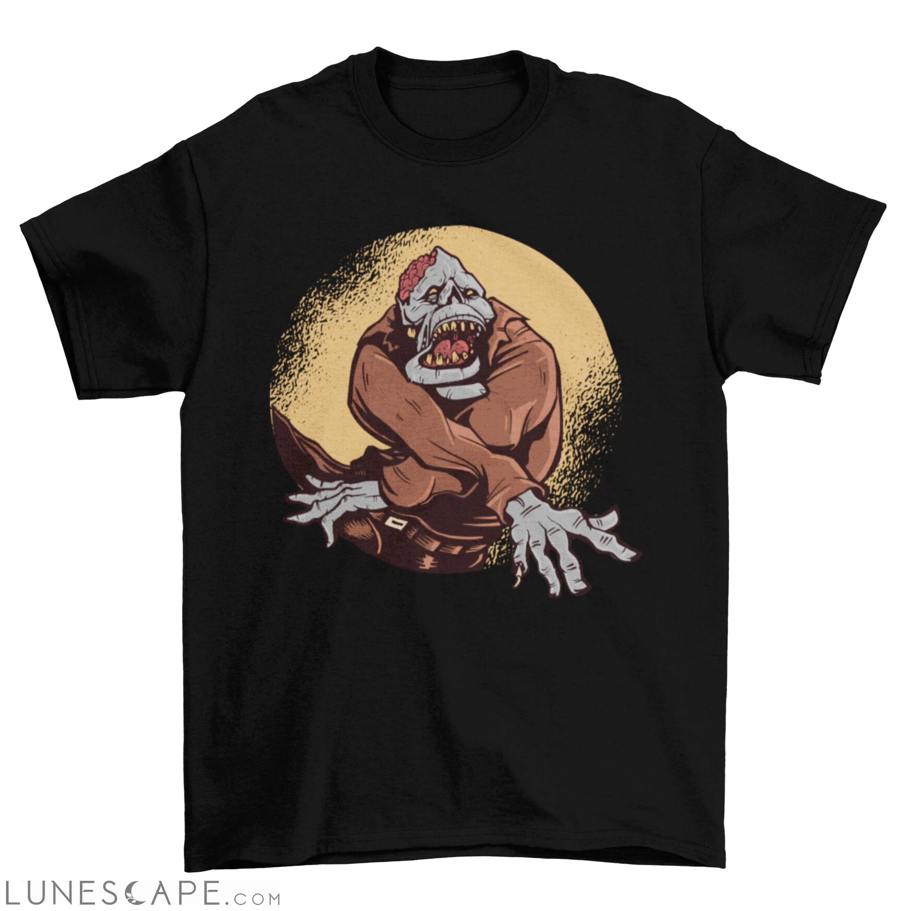 Creepy halloween zombie illustration t-shirt LUNESCAPE