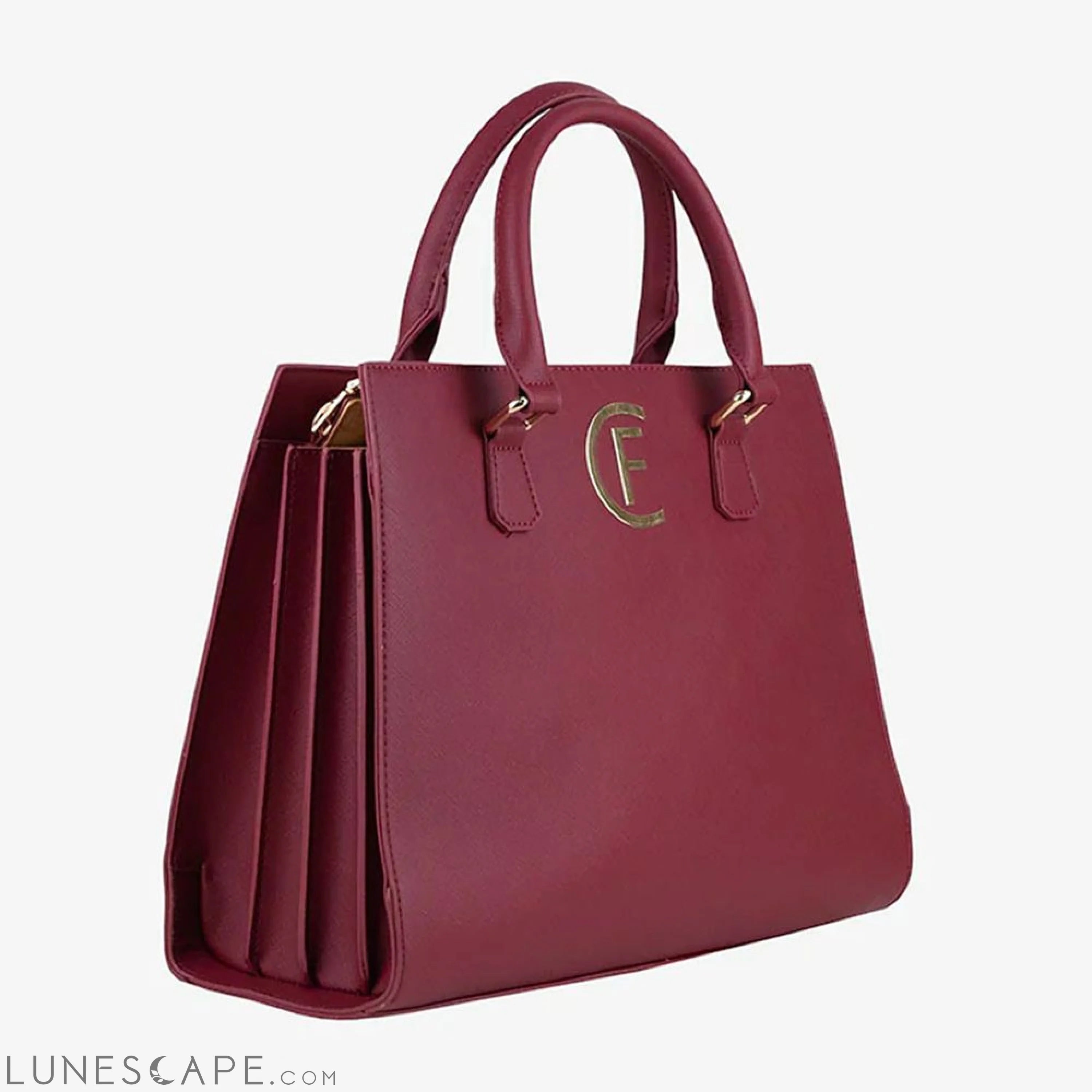 CRISTINAEFFE Red Artificial Leather Shoulder Bag LUNESCAPE