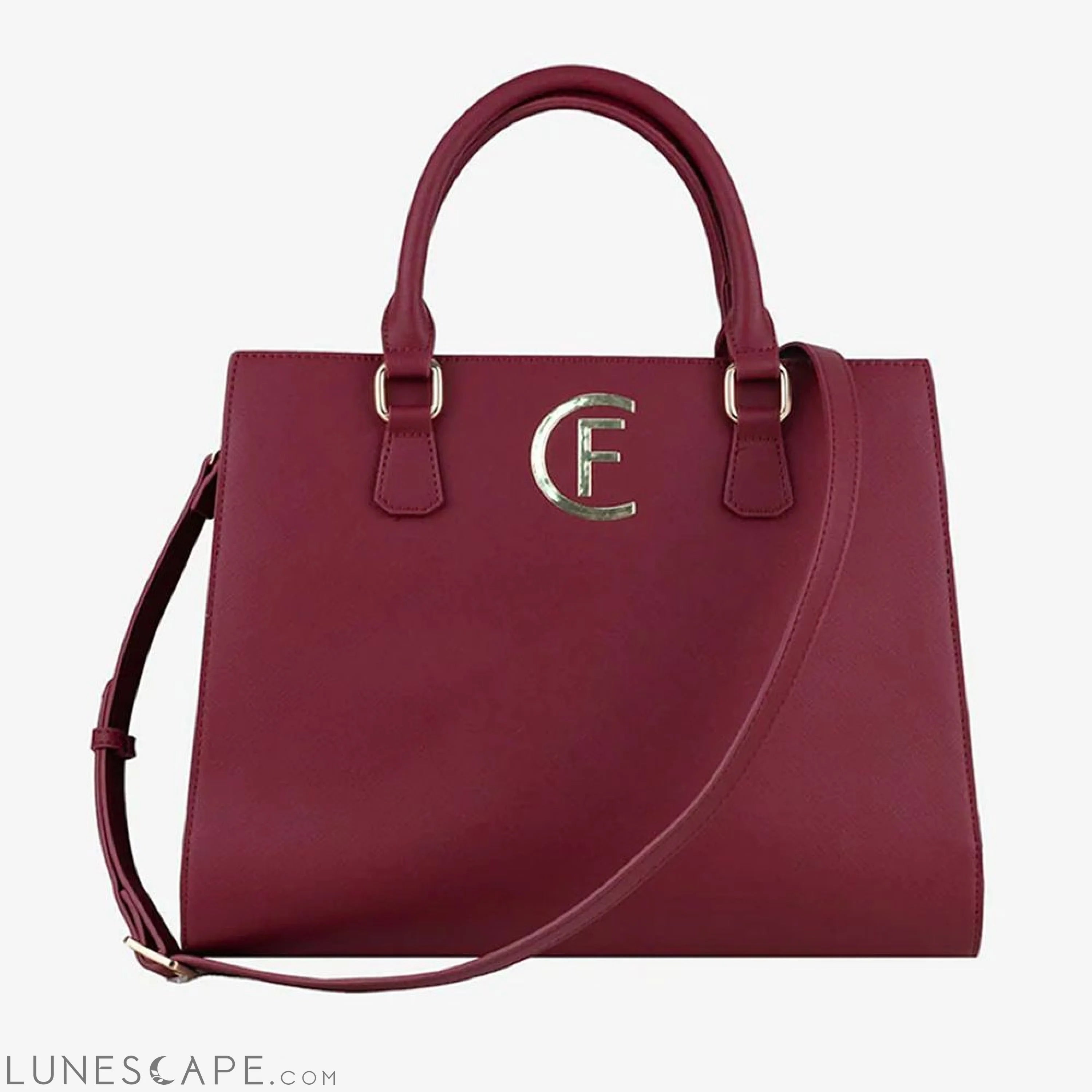 CRISTINAEFFE Red Artificial Leather Shoulder Bag LUNESCAPE