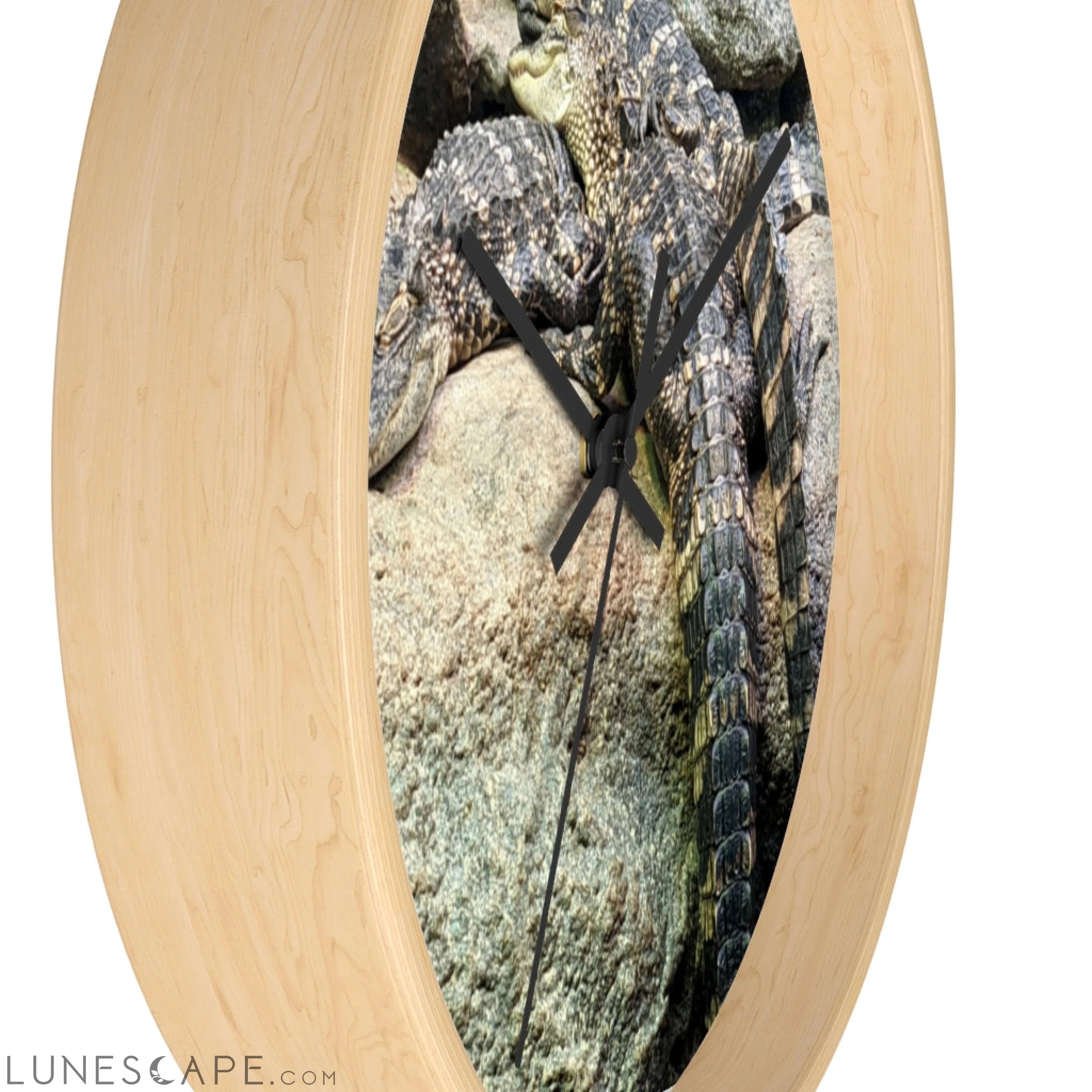 Crocodiles Wall clock LUNESCAPE