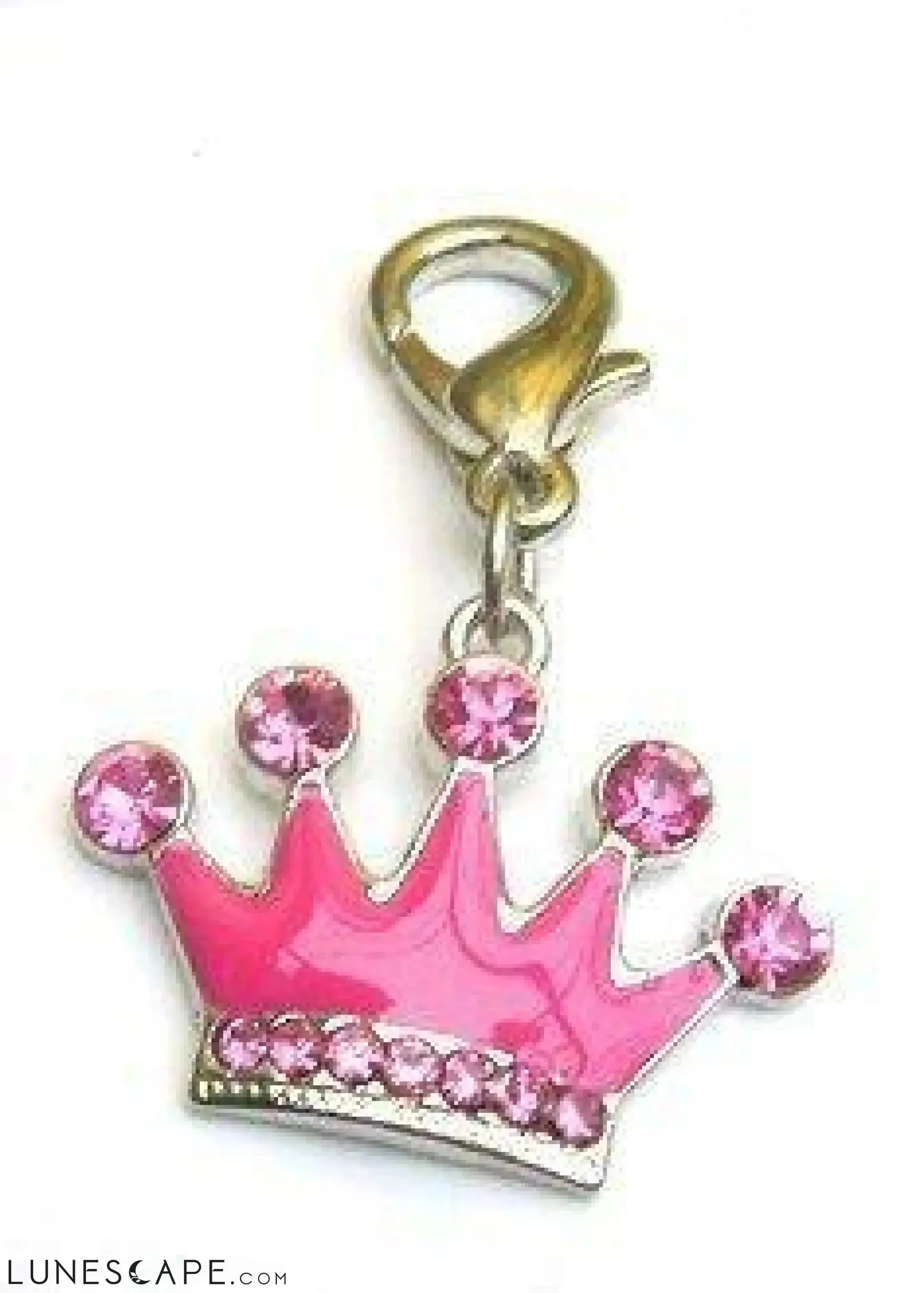 Crown Crystal & Enamel Pet Dog Cat Charms LUNESCAPE