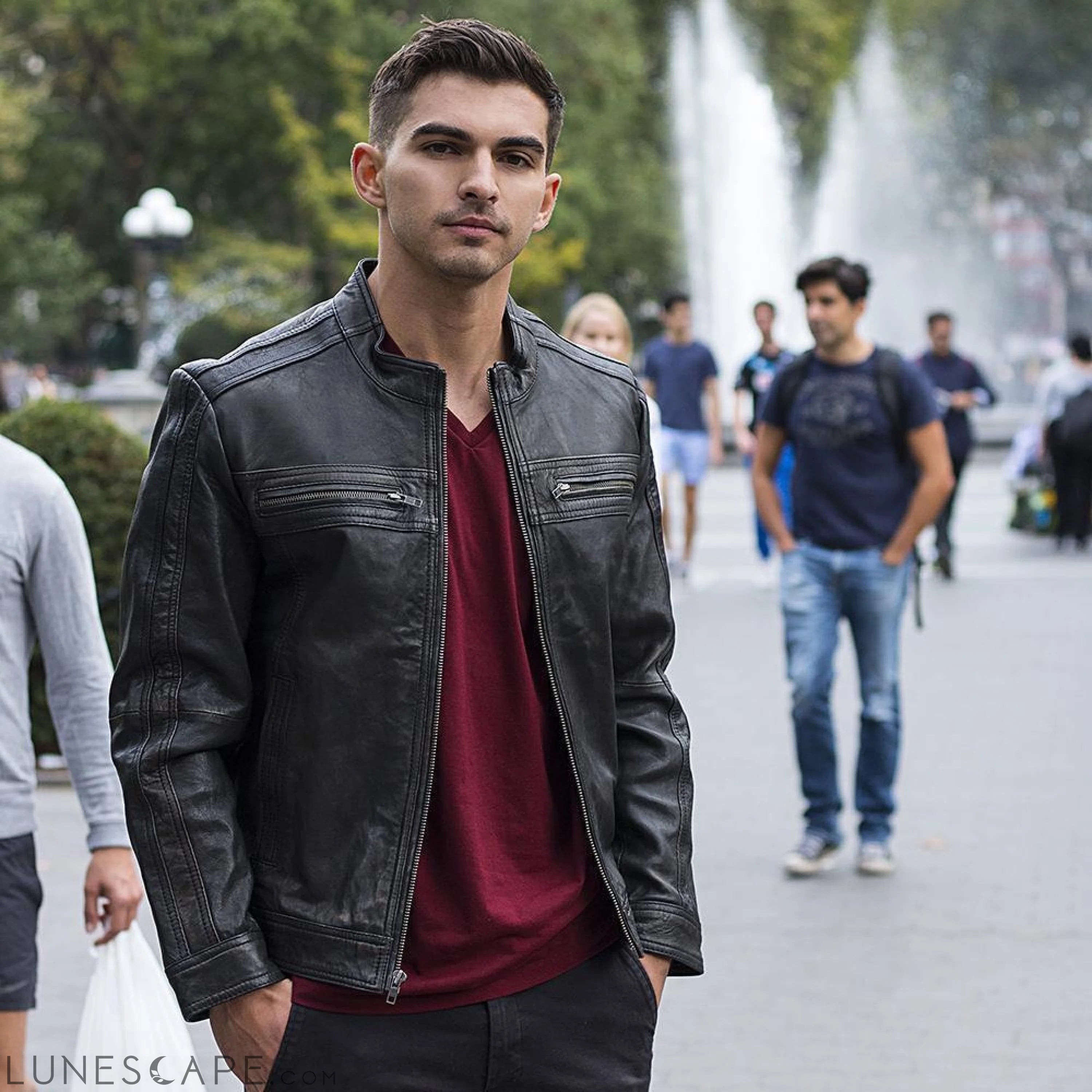 Cruiser - Men's Leather Jacket LUNESCAPE