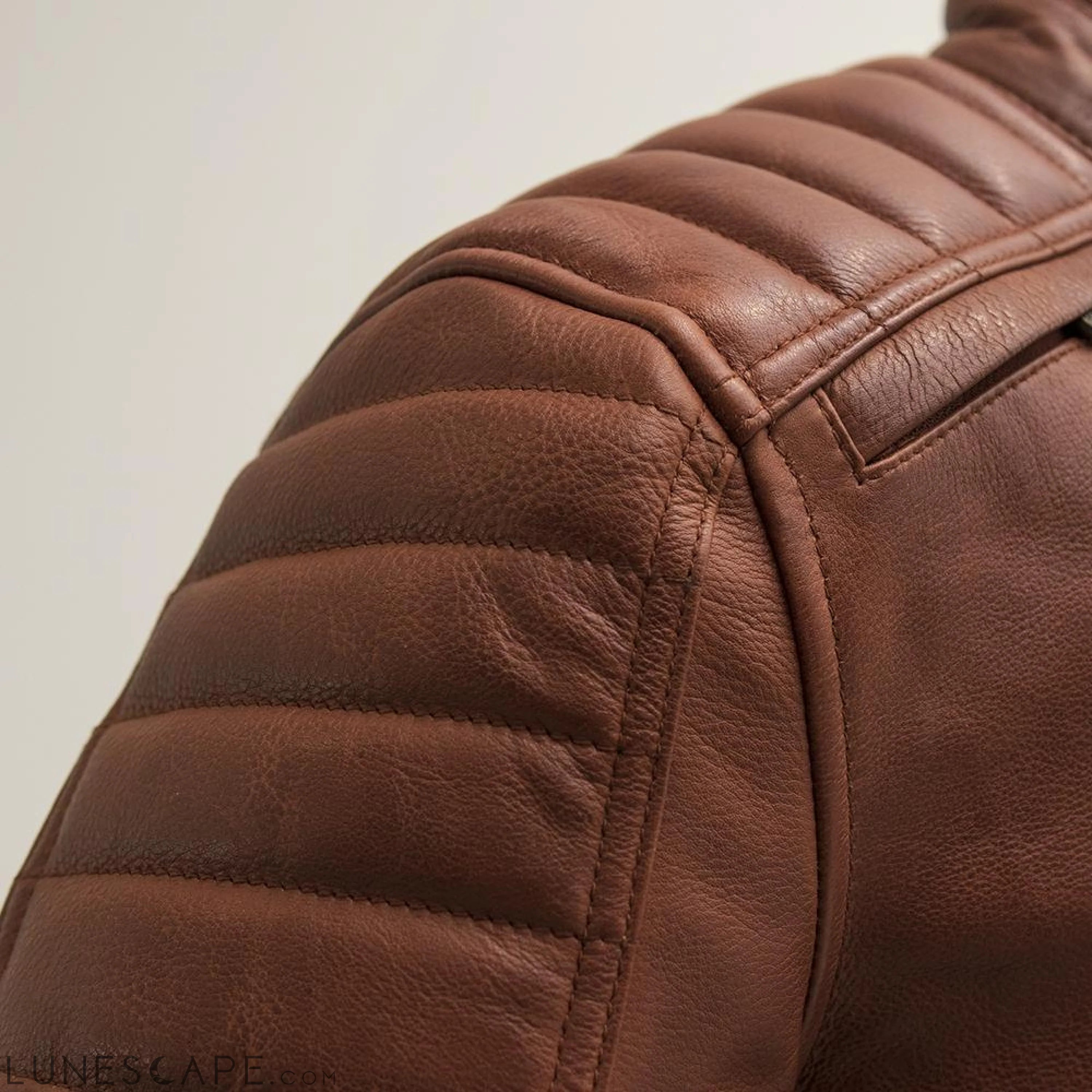 Crusader Mens Leather Bomber Jacket LUNESCAPE