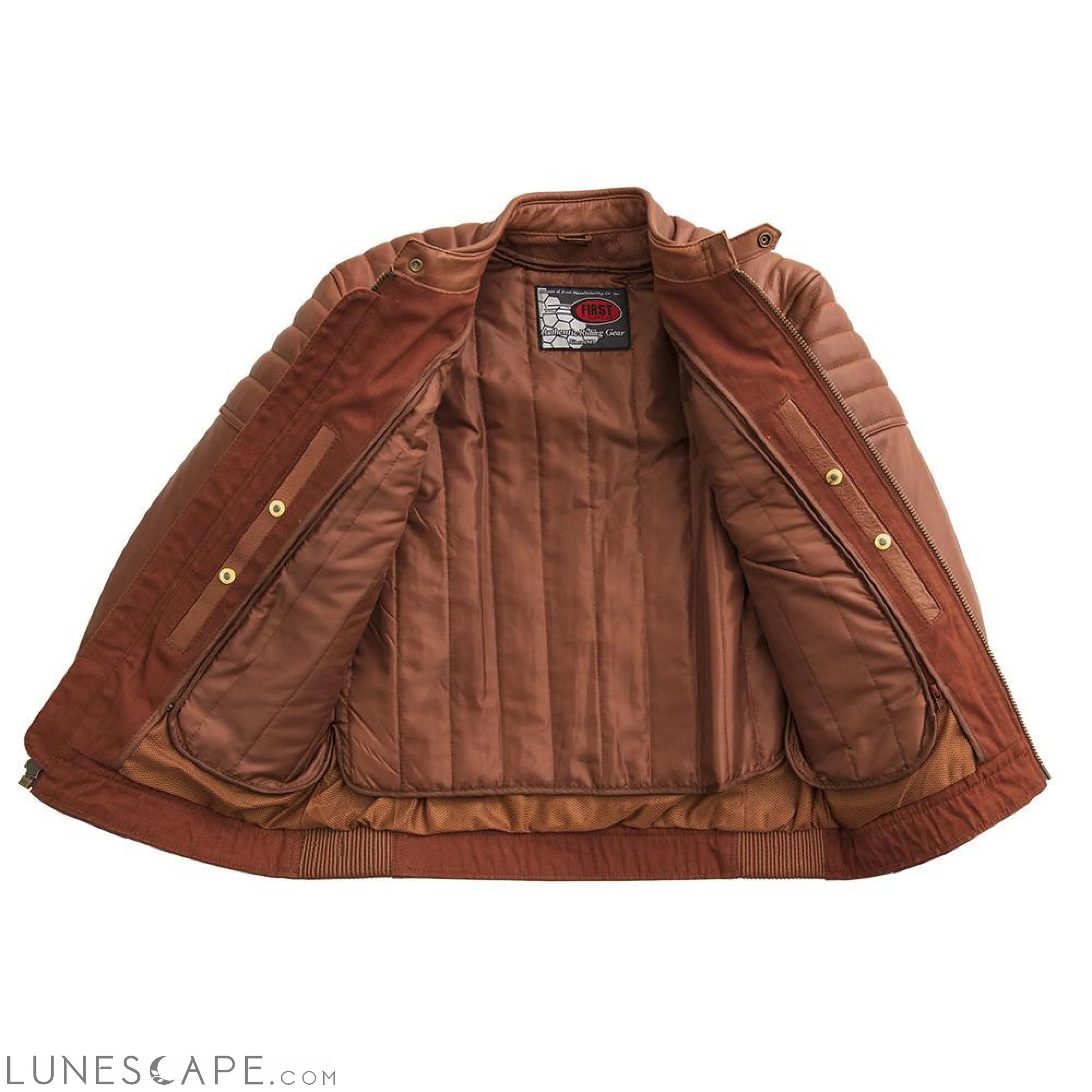 Crusader Mens Leather Bomber Jacket LUNESCAPE