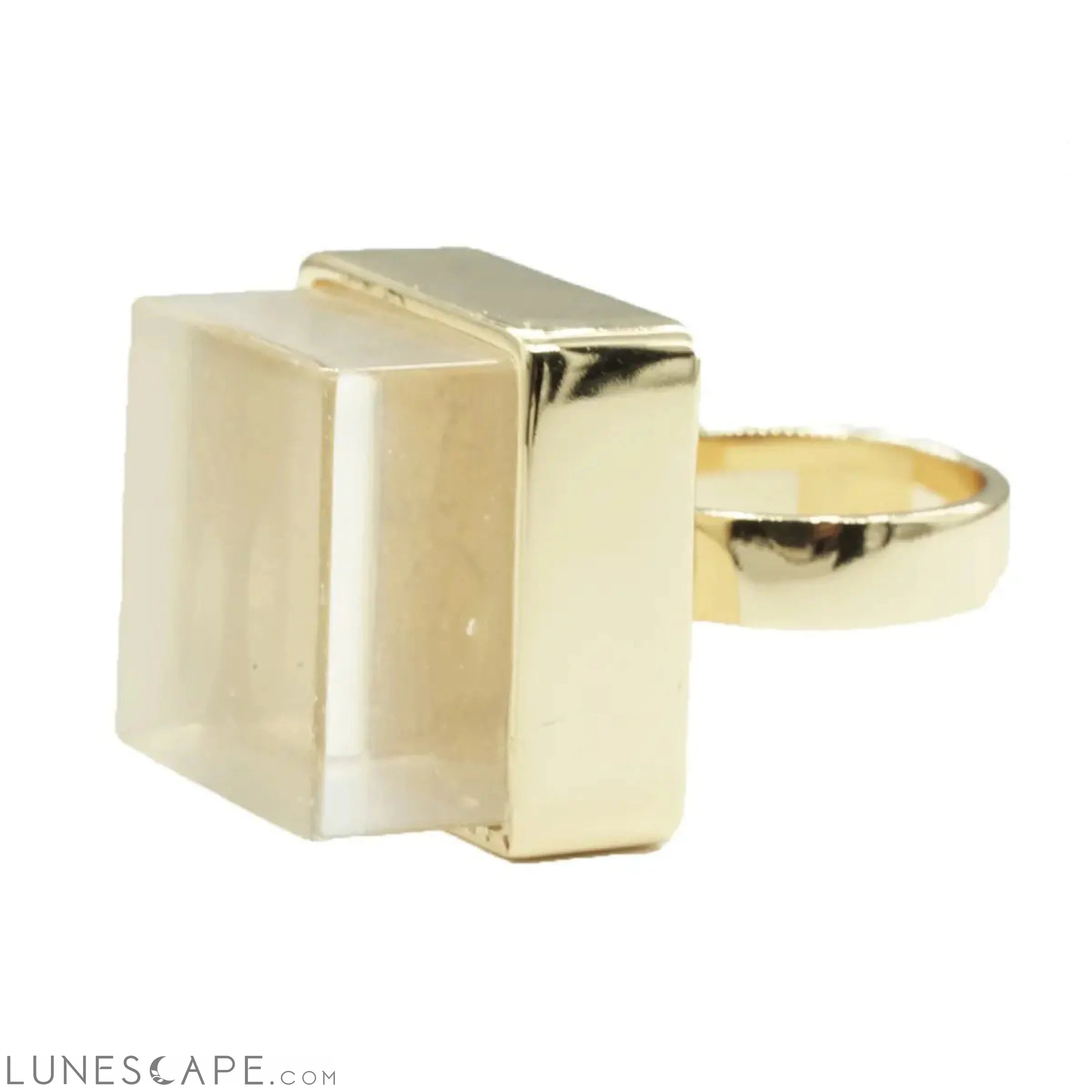 Crystal Cube Statement Ring LUNESCAPE