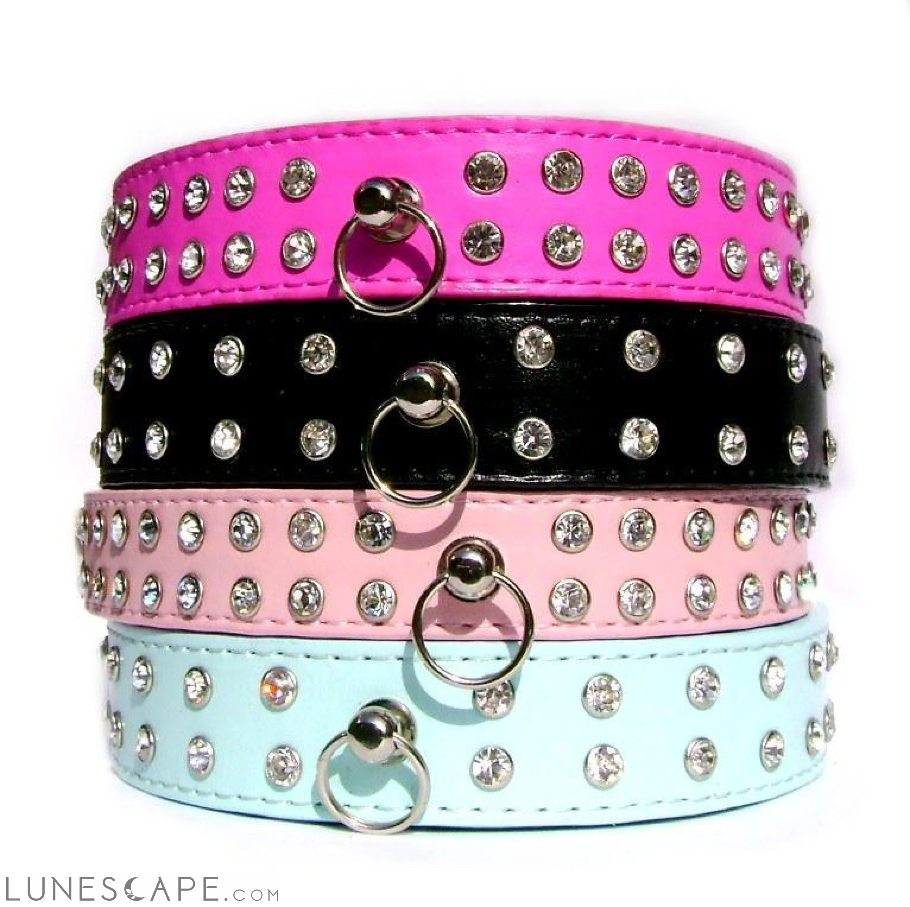 Crystal Encrusted Dog Collars 10-20" LUNESCAPE