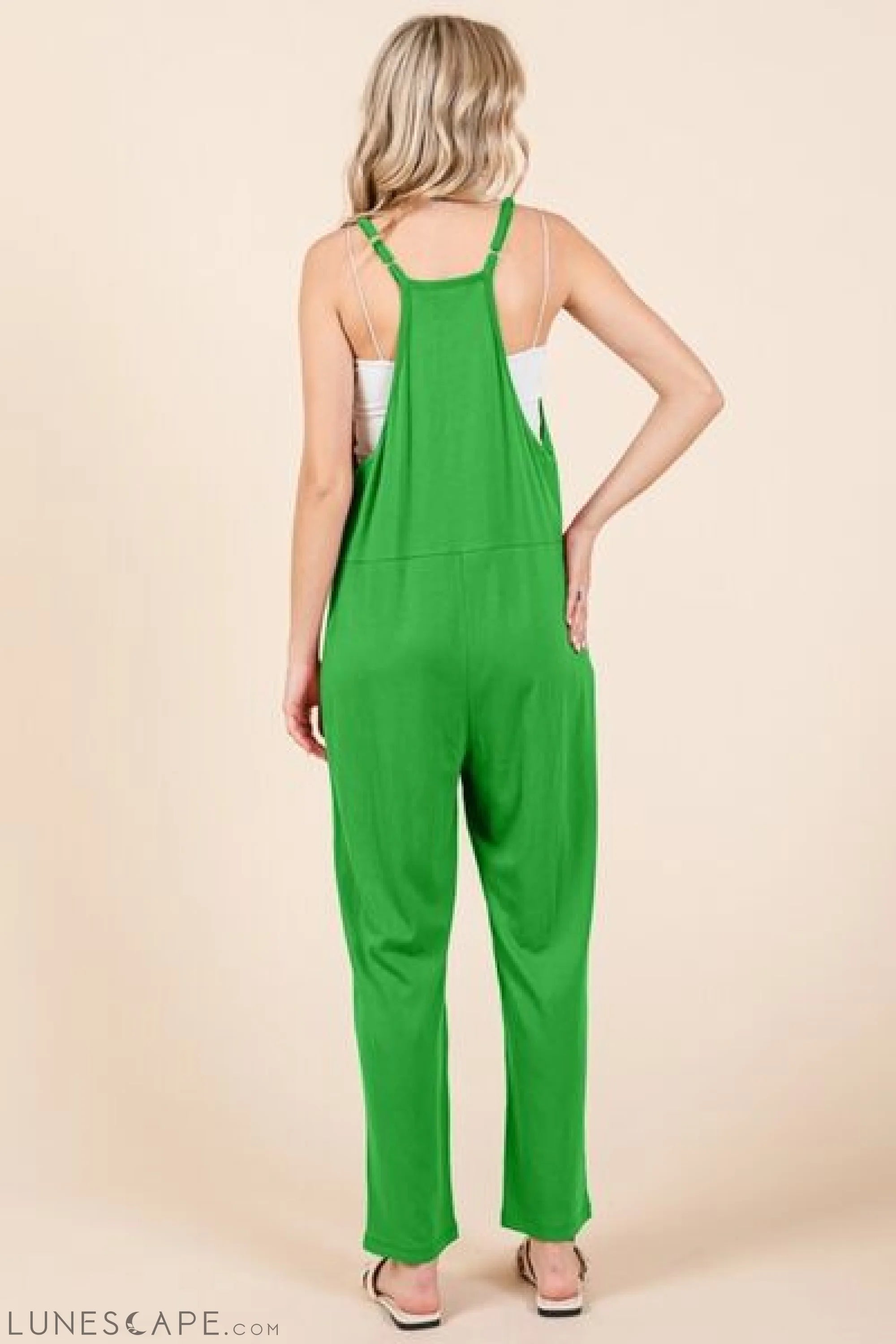 Culture Code Full Size Sleeveless Jumpsuit with Pockets LUNESCAPE
