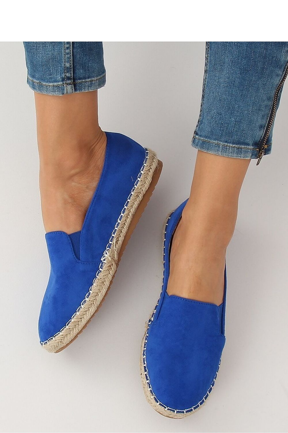 Cobalt Blue Eco-Suede Espadrilles with Jute Stitching LUNESCAPE