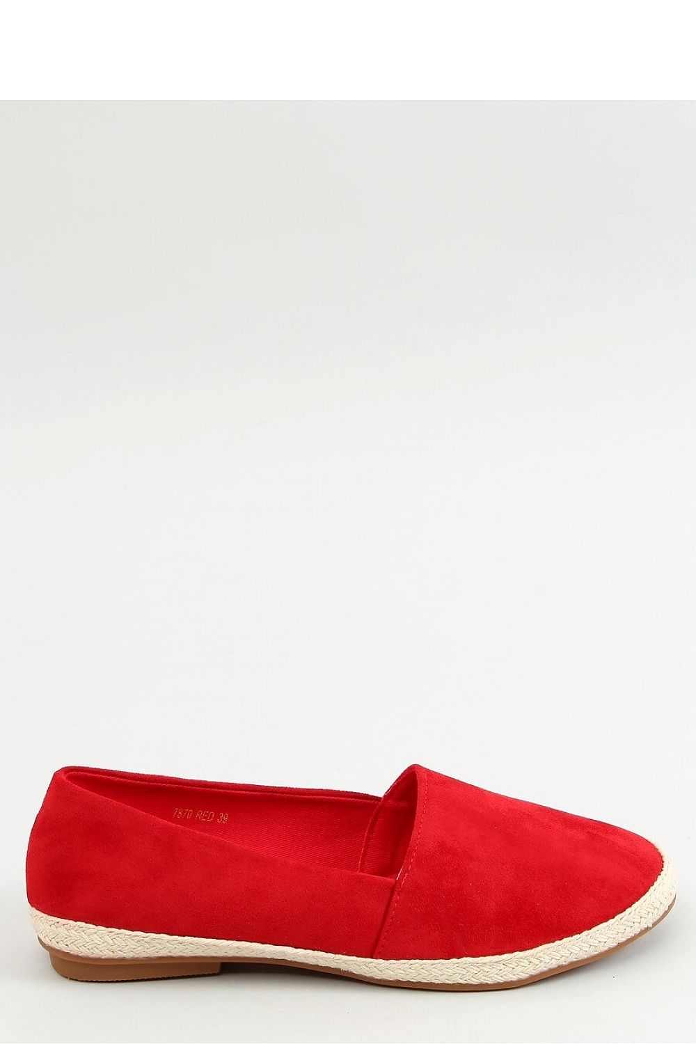 Scarlet Suede Espadrille Ballet Flats LUNESCAPE