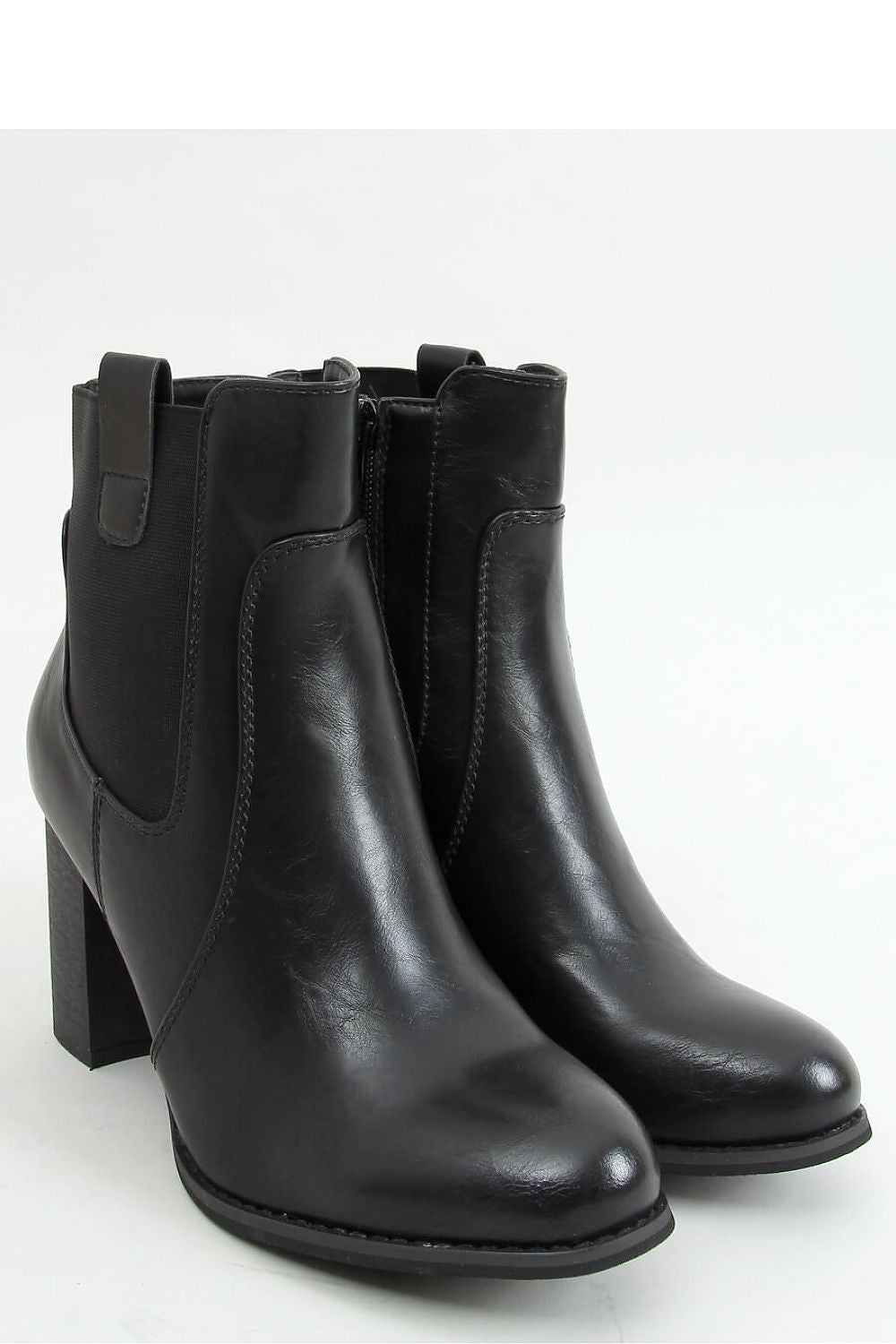 Monochrome Black High Heeled Chelsea Boot