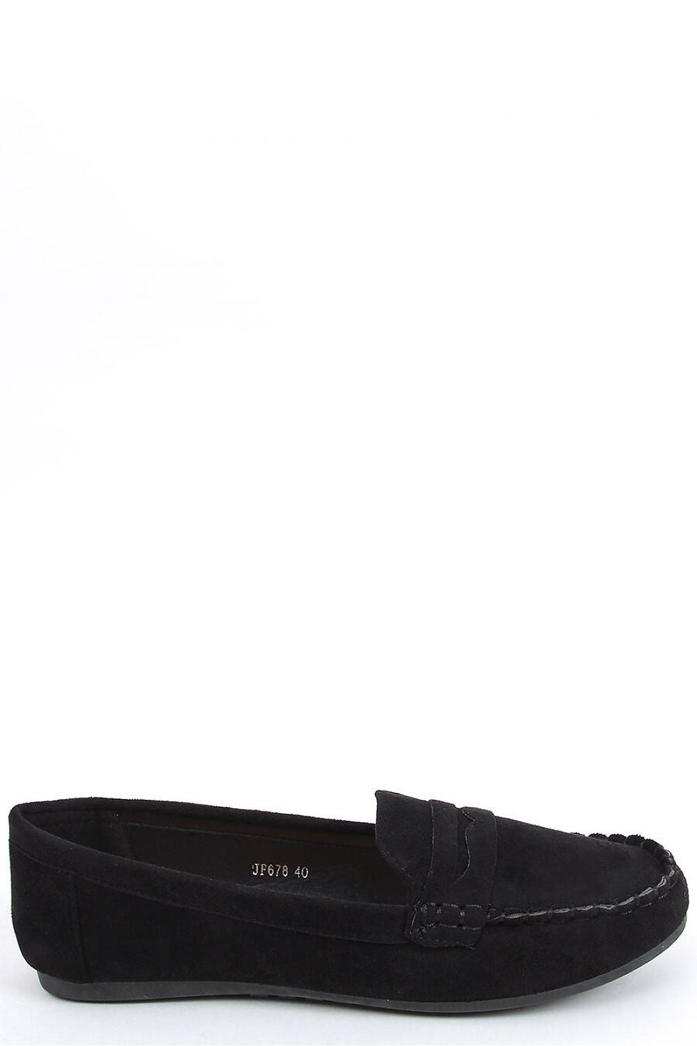 Black Suede Penny Loafers – Women's Round Toe with Whipstitch Trim