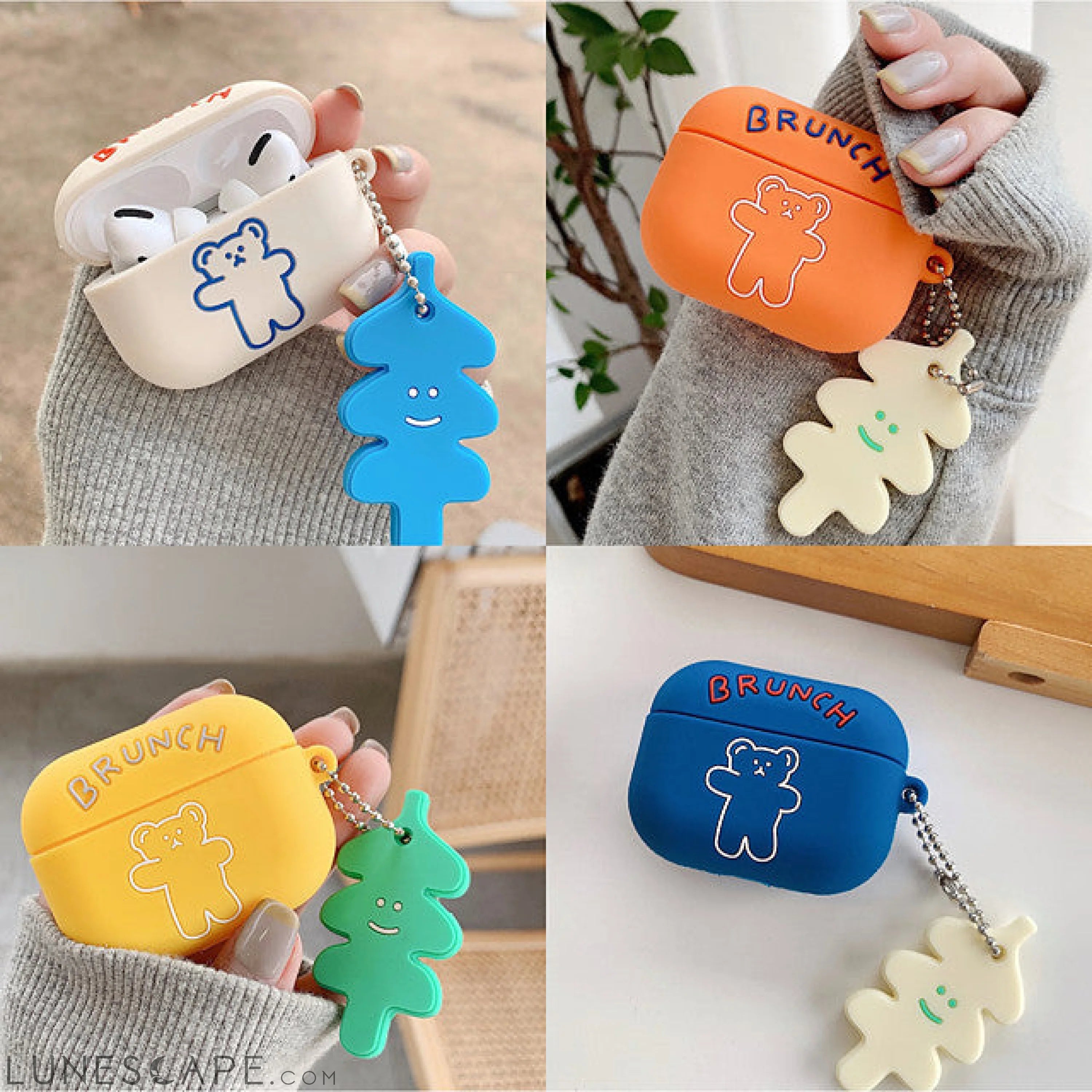 Cute Bear AirPods Pro Headphone Case LUNESCAPE