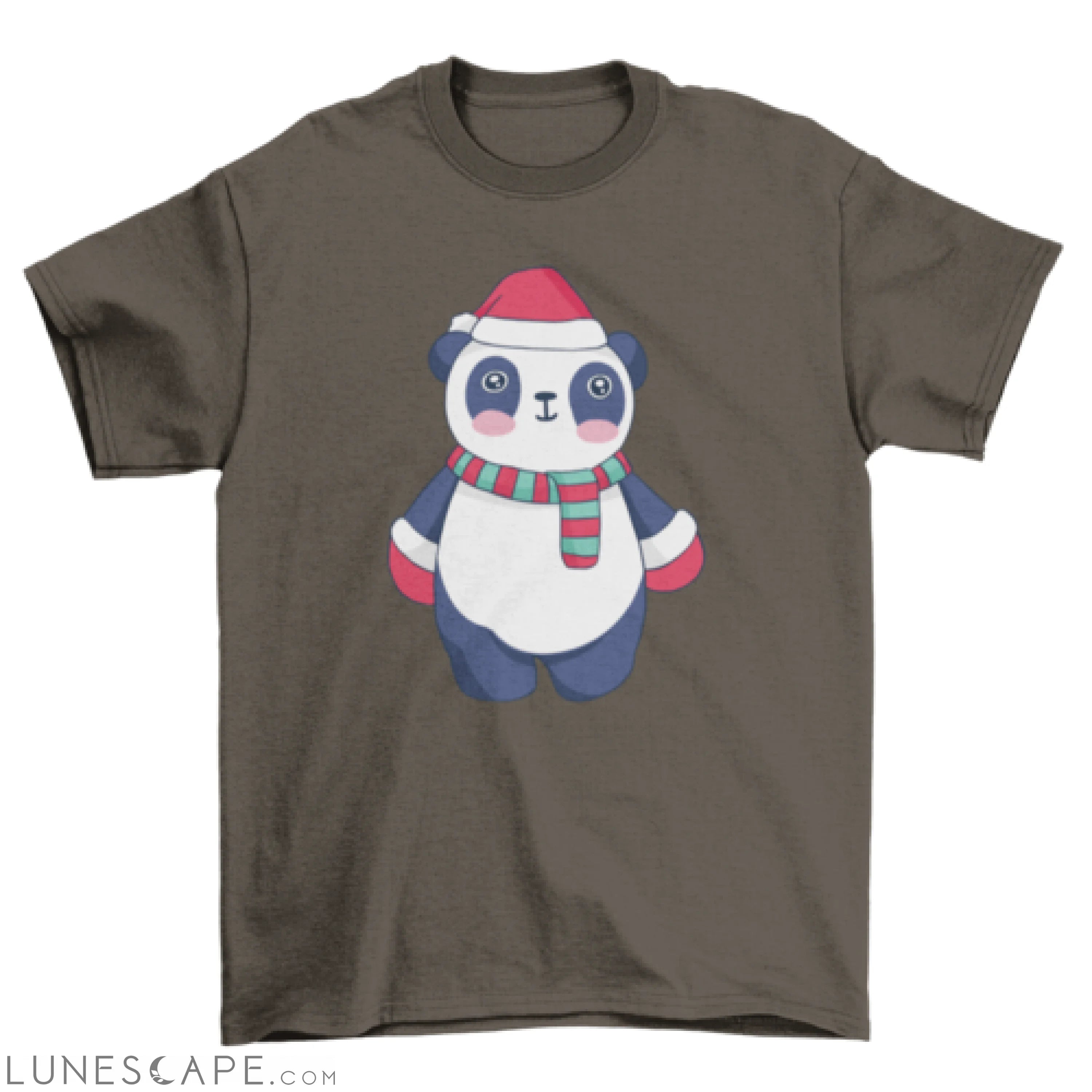 Cute christmas panda t-shirt LUNESCAPE