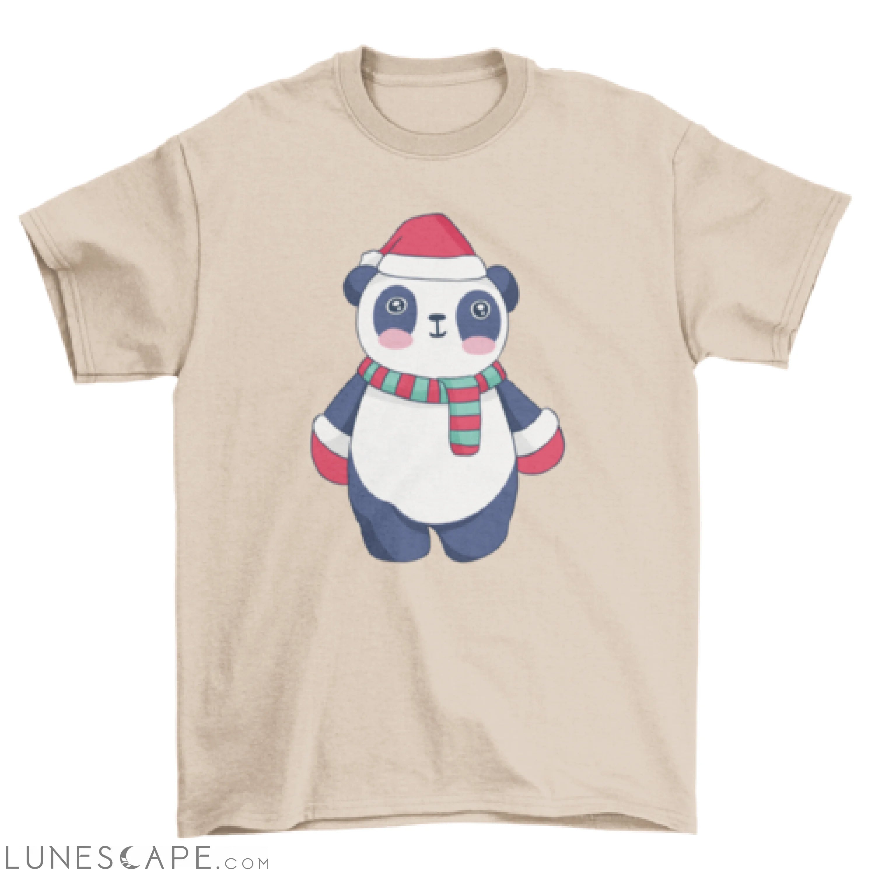 Cute christmas panda t-shirt LUNESCAPE