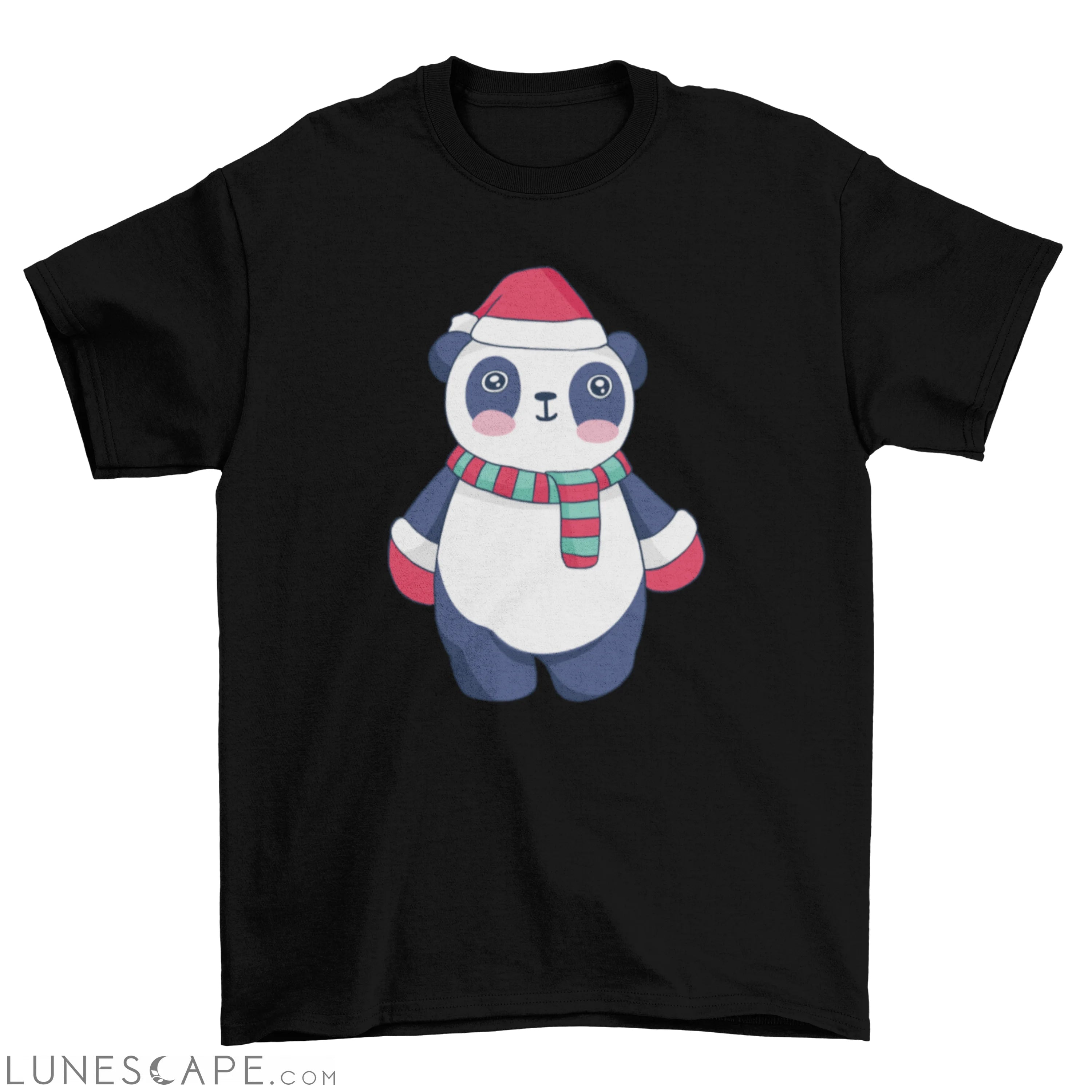 Cute christmas panda t-shirt LUNESCAPE