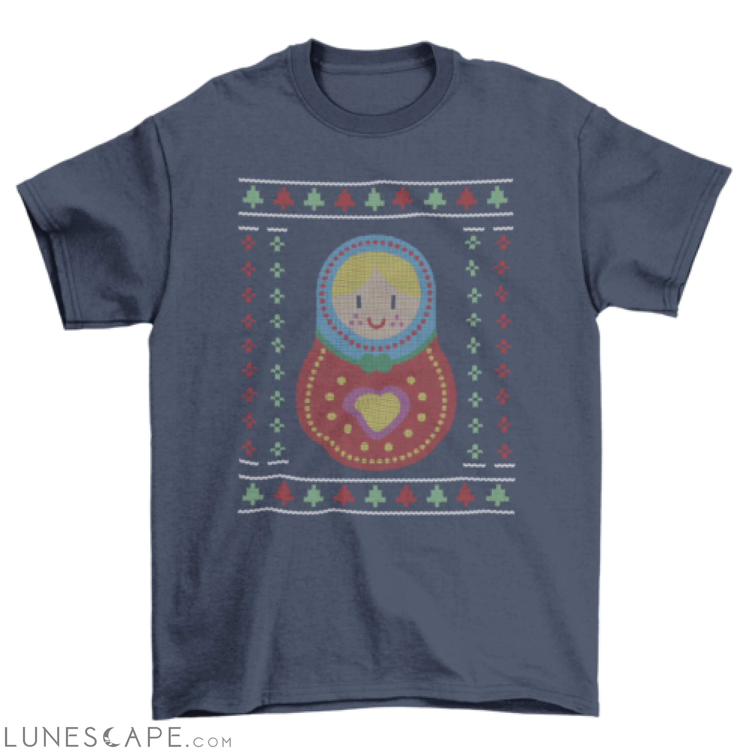 Cute Matryoshka sweater seasonal holiday t-shirt LUNESCAPE