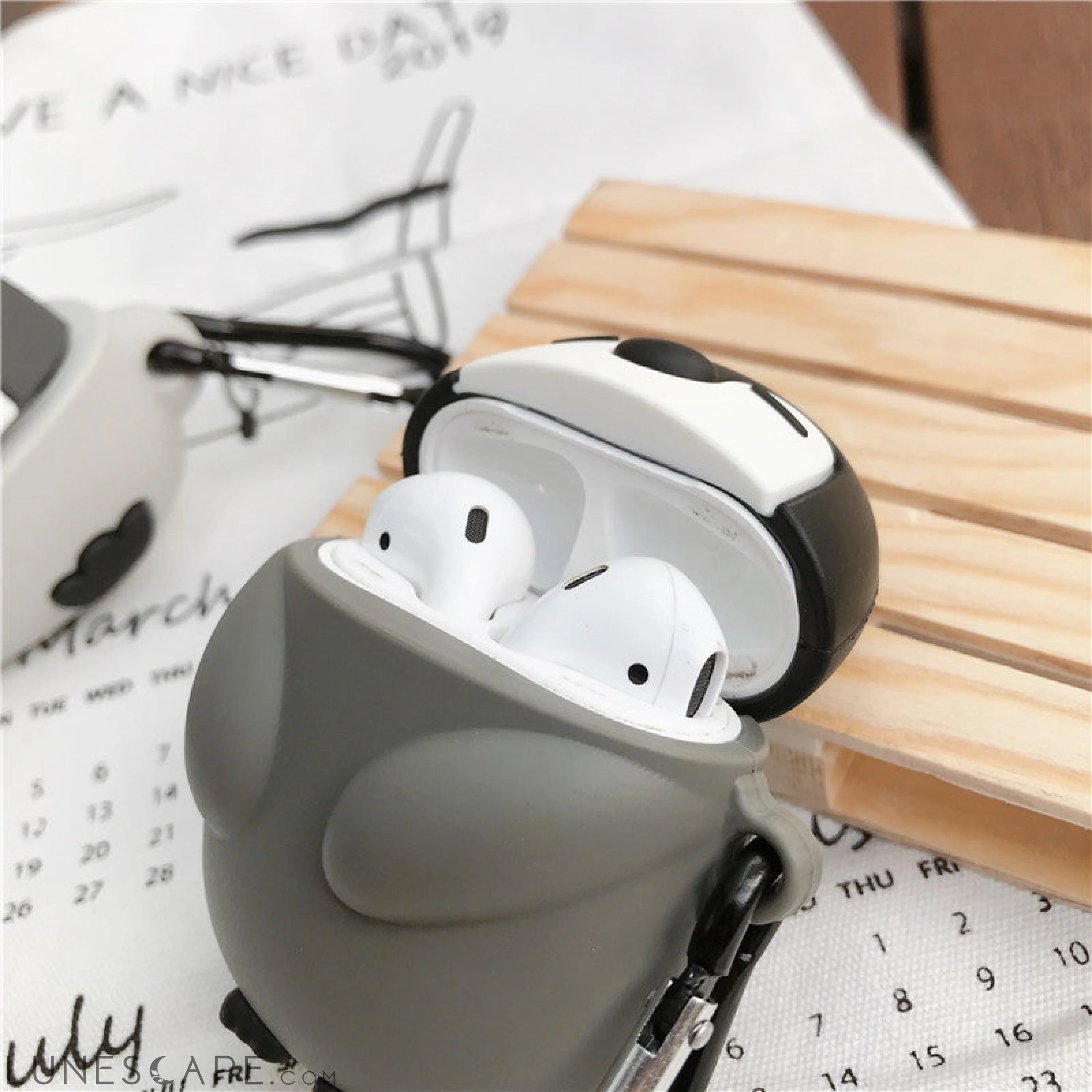 Cute Sleepy Penguin AirPods Case LUNESCAPE
