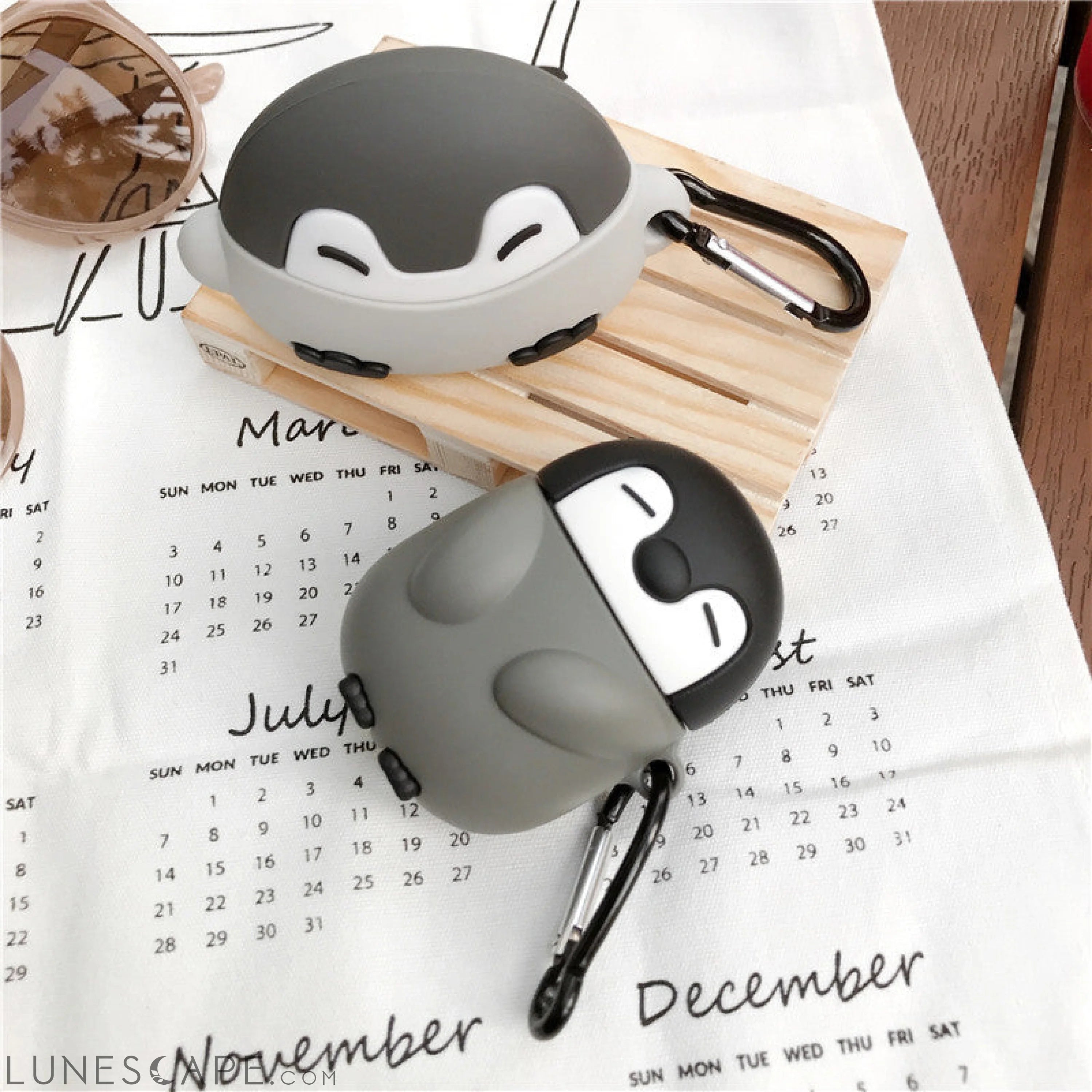 Cute Sleepy Penguin AirPods Case LUNESCAPE