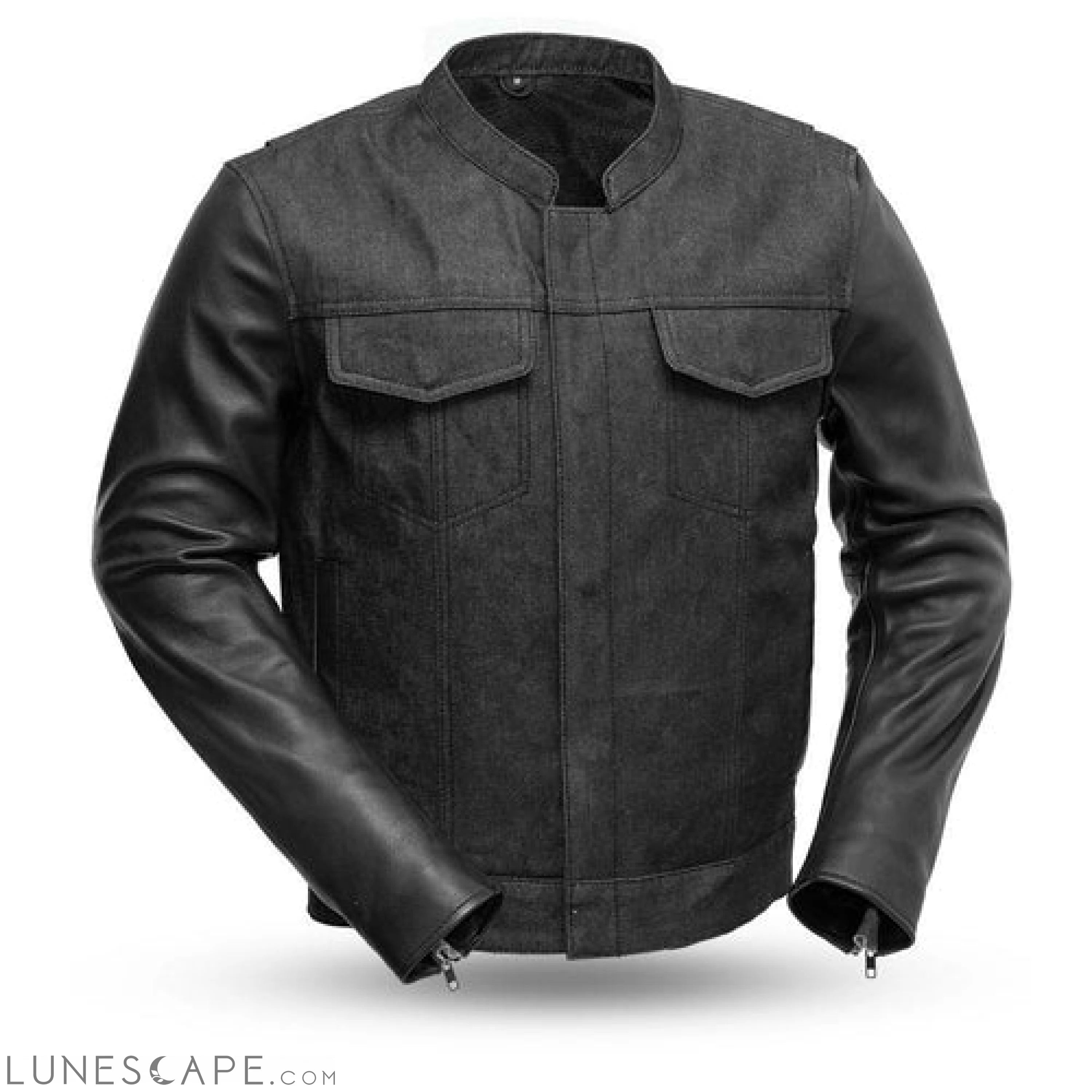 Cutlass Denim / Leather Motorcycle Jacket LUNESCAPE