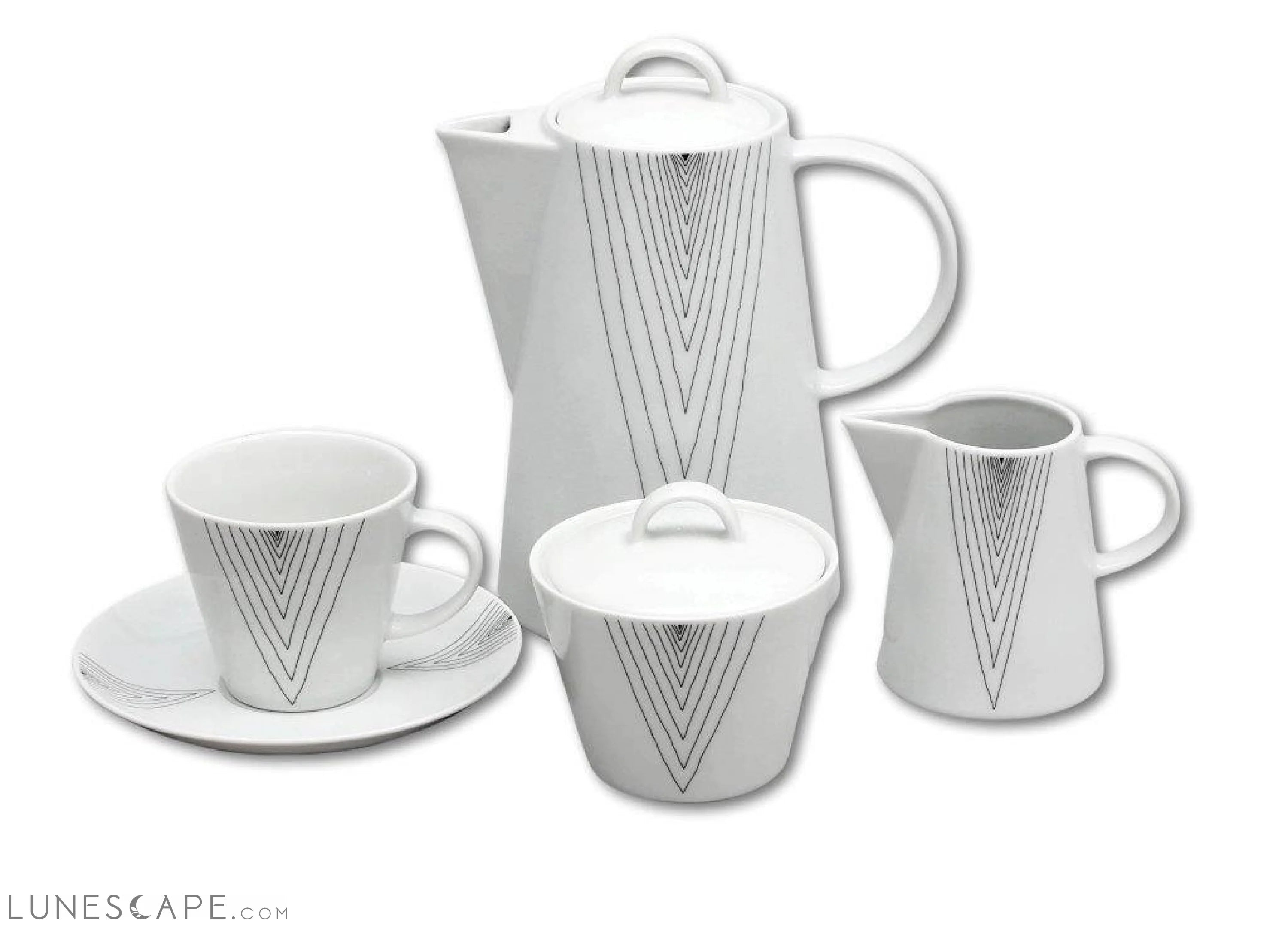 Czech Porcelain Coffee Service - 15 Piece LUNESCAPE