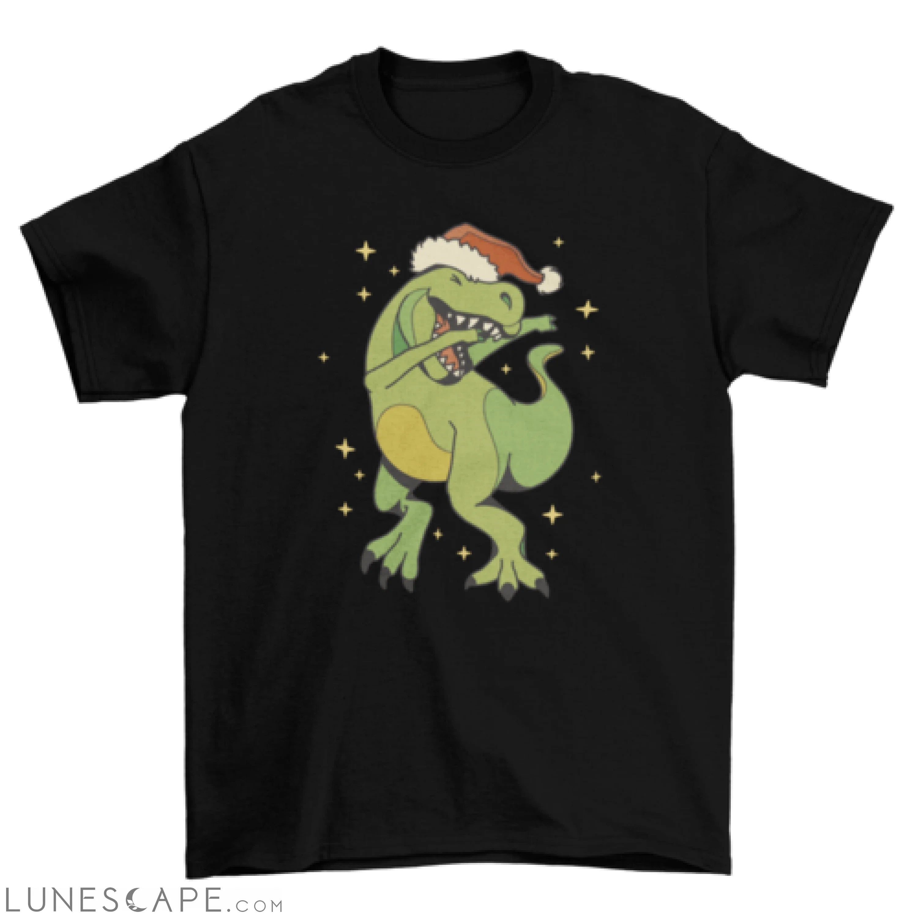 Dabbing dino christmas t-shirt LUNESCAPE