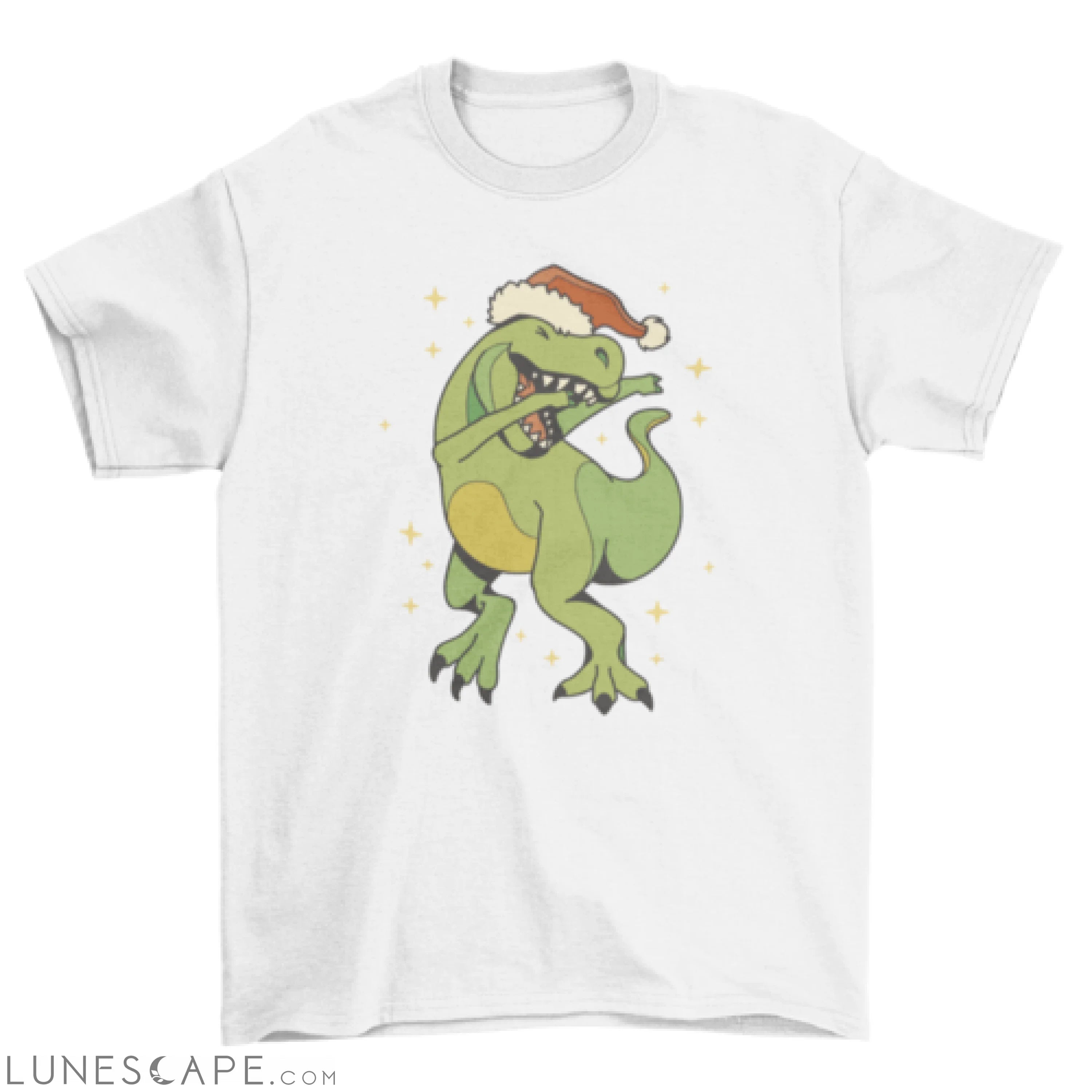 Dabbing dino christmas t-shirt LUNESCAPE