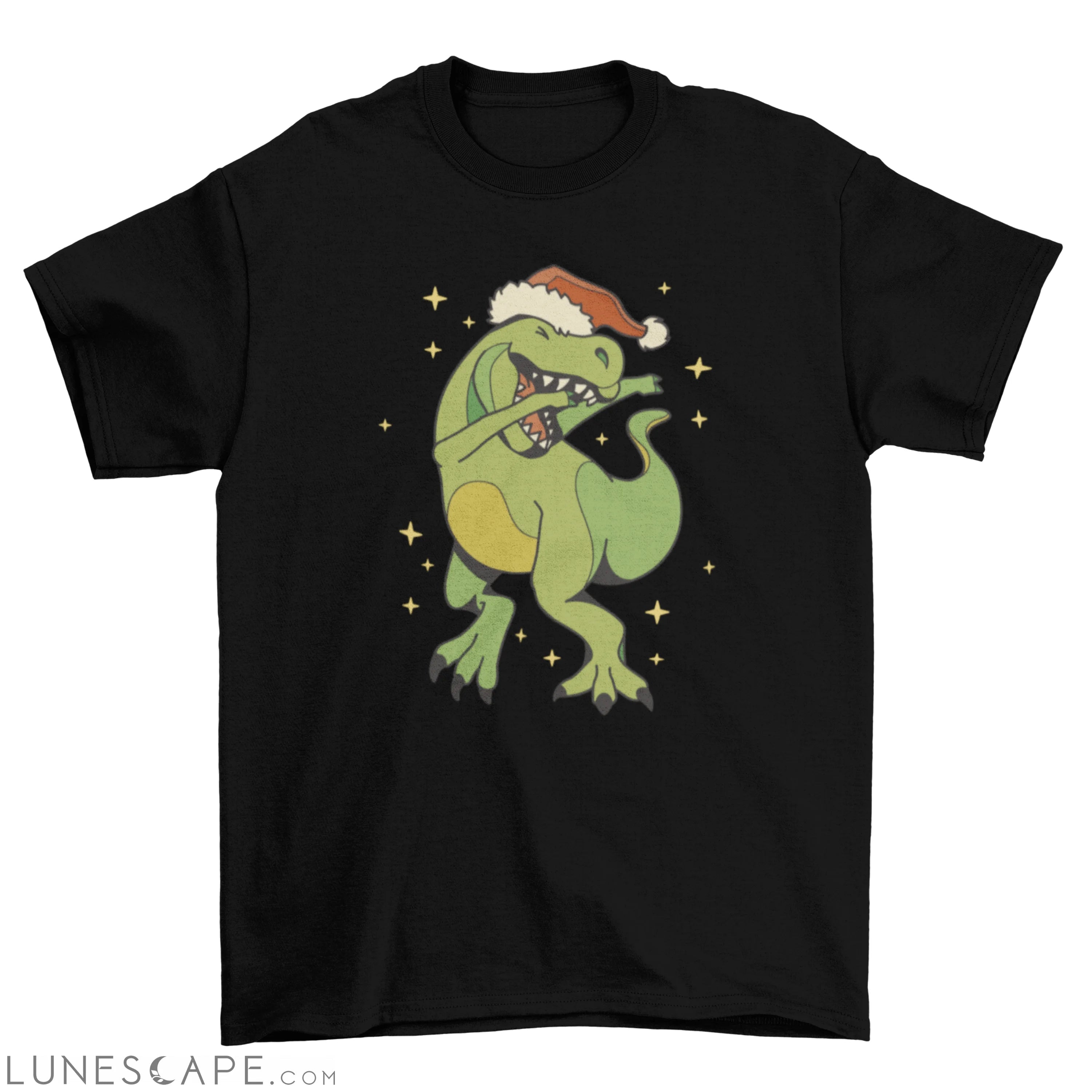Dabbing dino christmas t-shirt LUNESCAPE