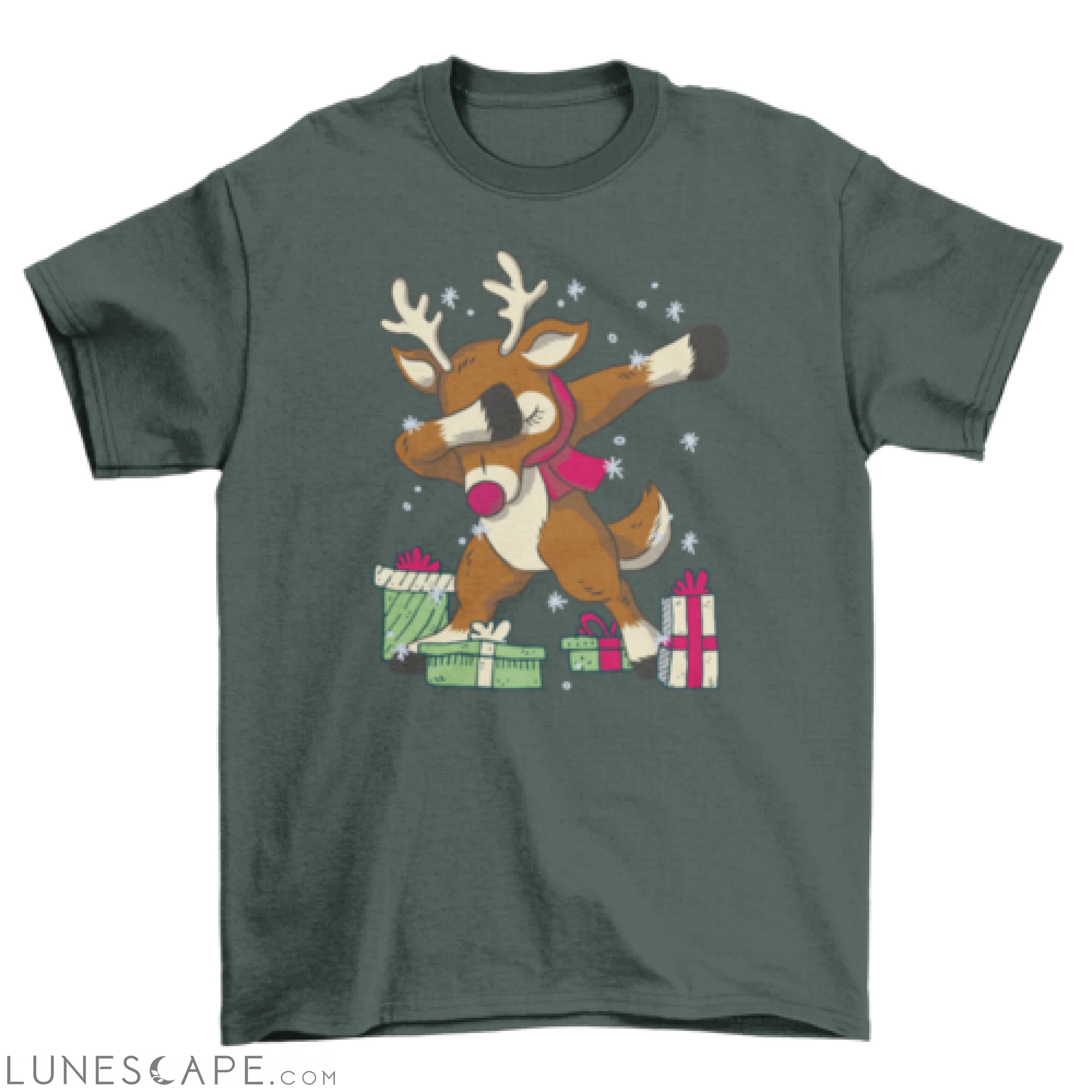 Dabbing Rudolph Christmas t-shirt LUNESCAPE