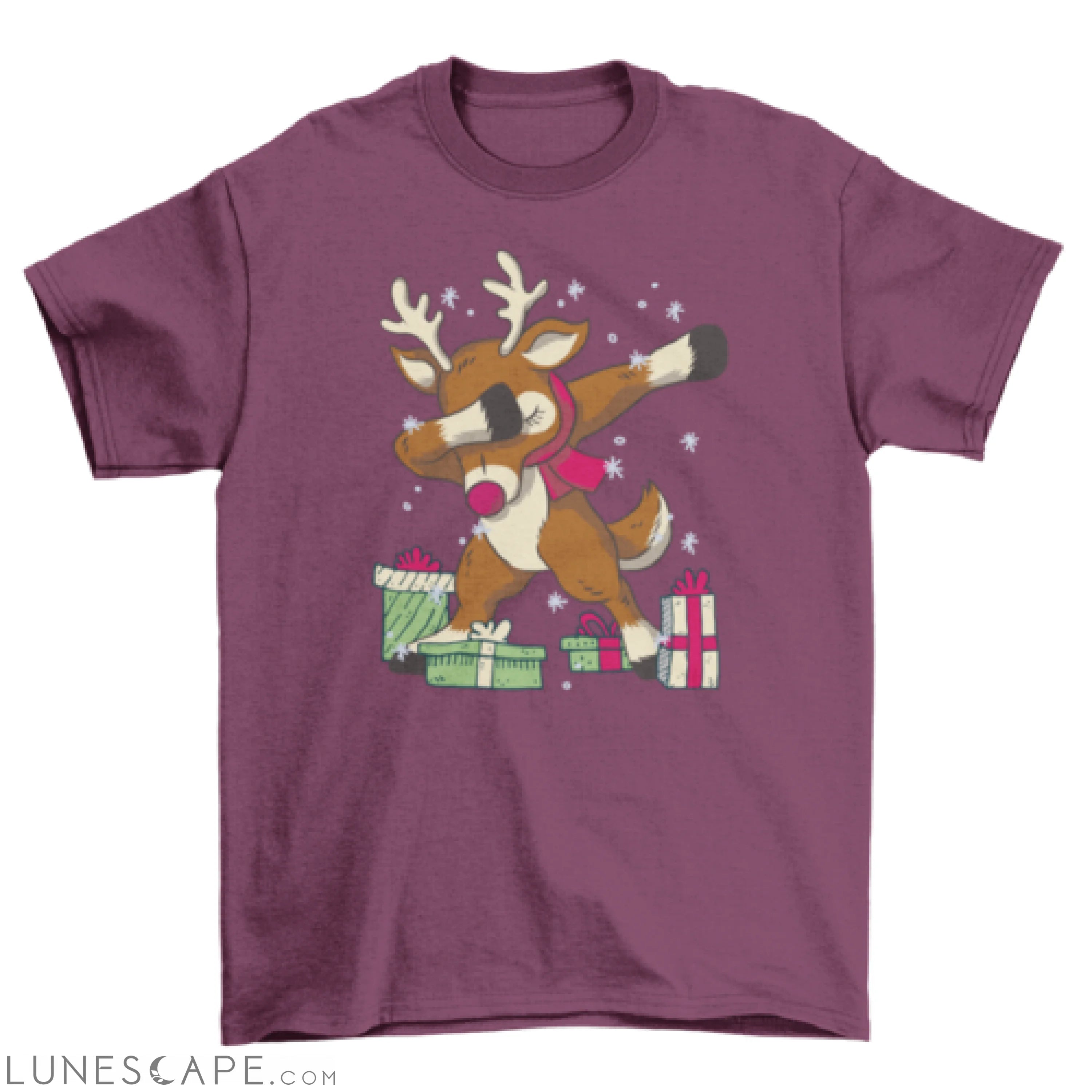 Dabbing Rudolph Christmas t-shirt LUNESCAPE