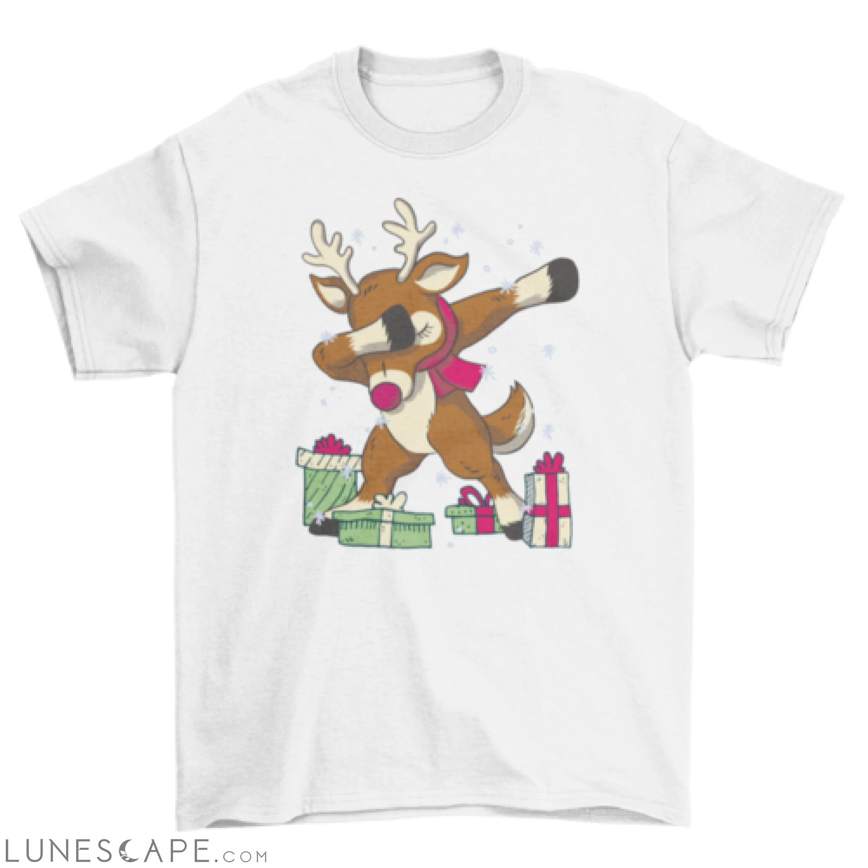 Dabbing Rudolph Christmas t-shirt LUNESCAPE