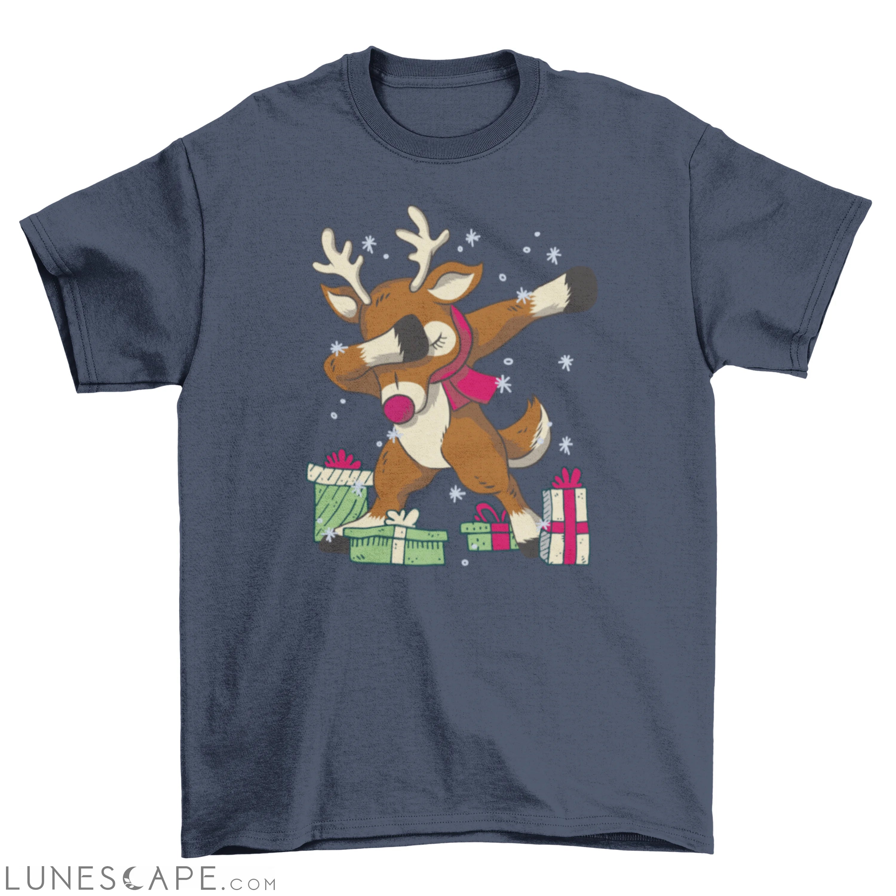 Dabbing Rudolph Christmas t-shirt LUNESCAPE