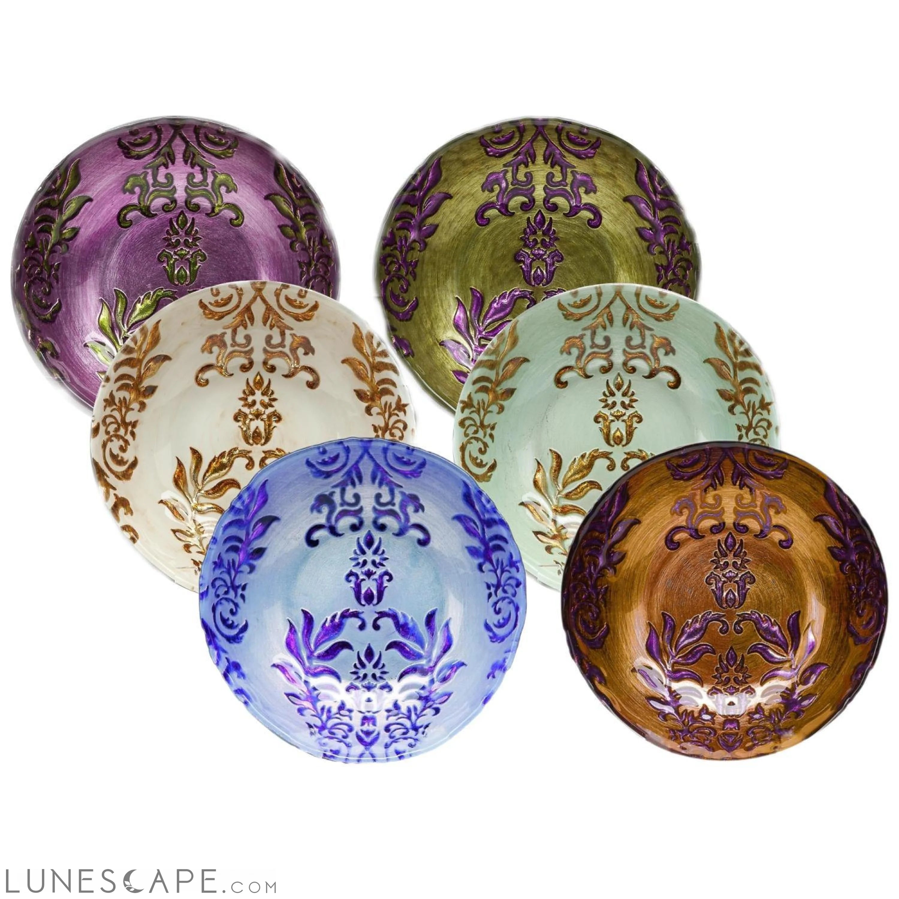 Damask 7.5" Bowl - Set of 4 LUNESCAPE