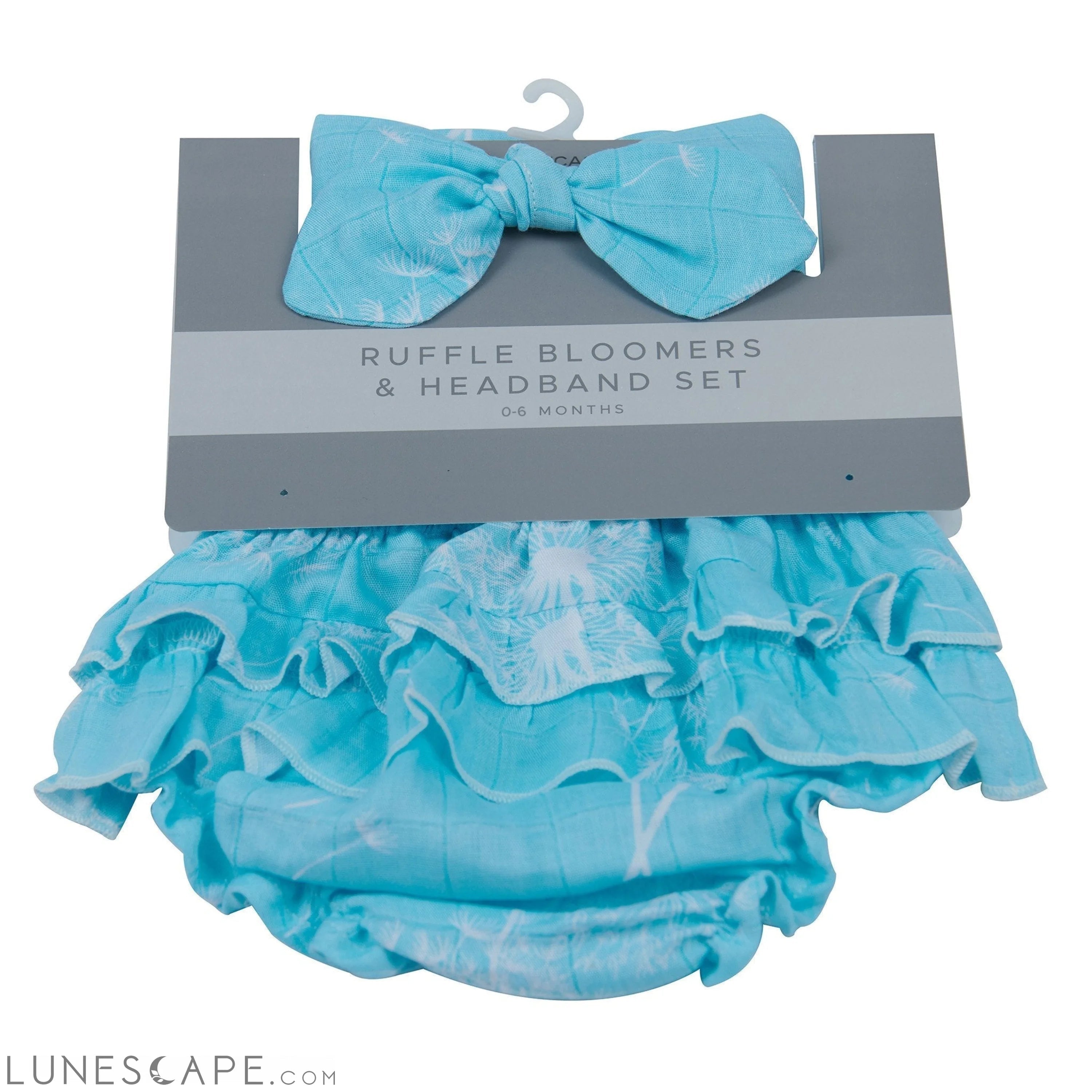 Dandelion Seeds Ruffle Bamboo Bloomer Headband Set LUNESCAPE
