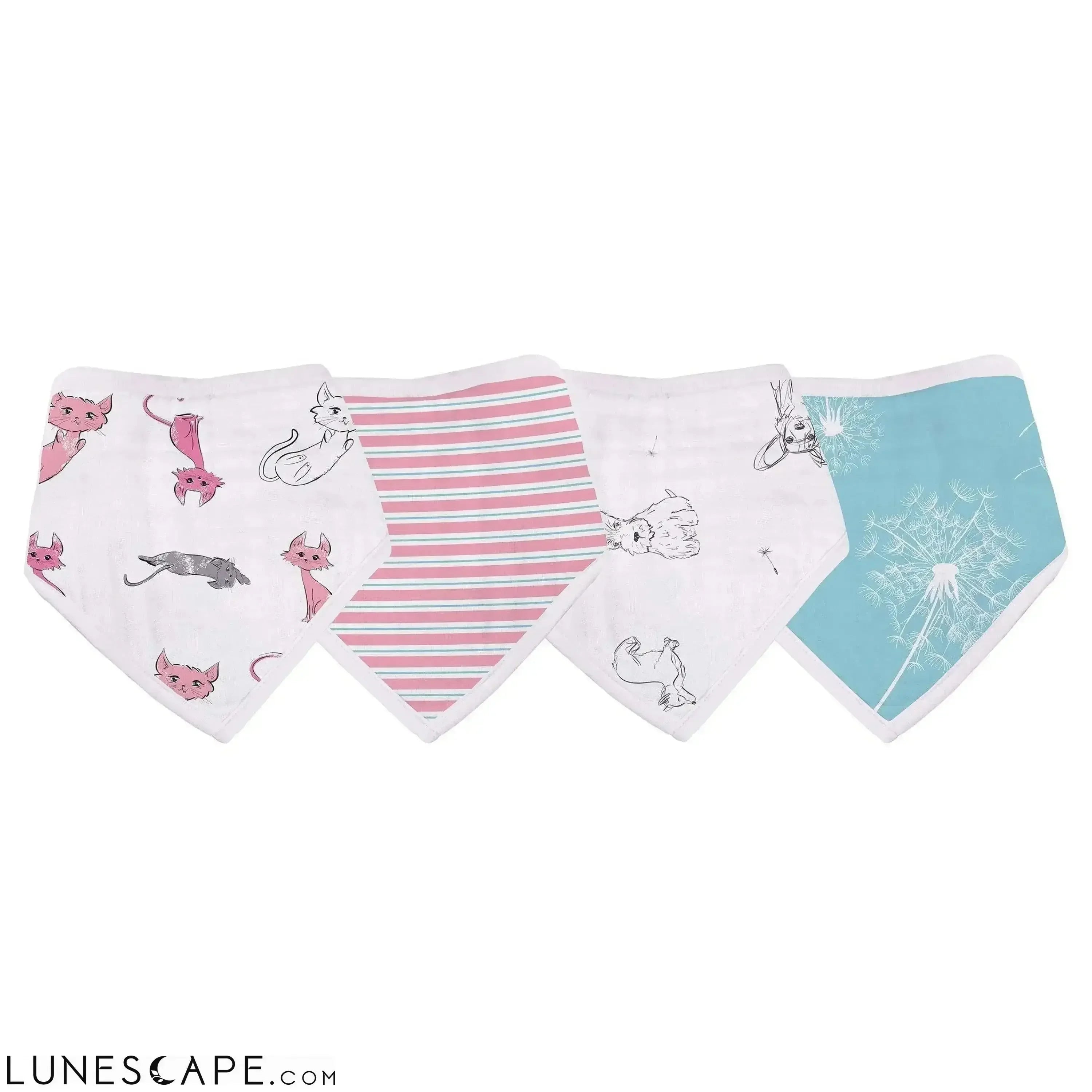Dandelions Bandana Bibs - Set of 4 LUNESCAPE