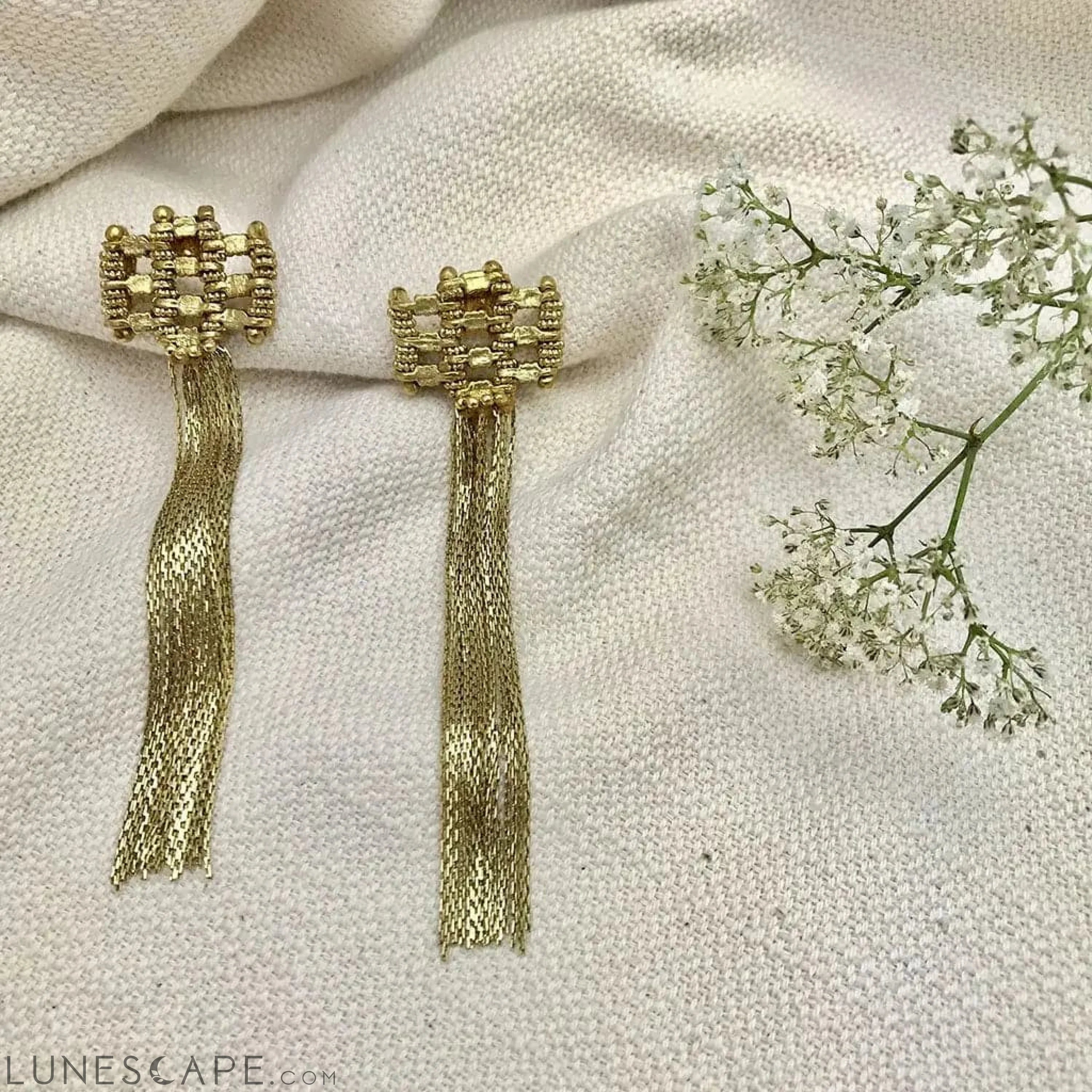 Dangling Fringe Earrings LUNESCAPE